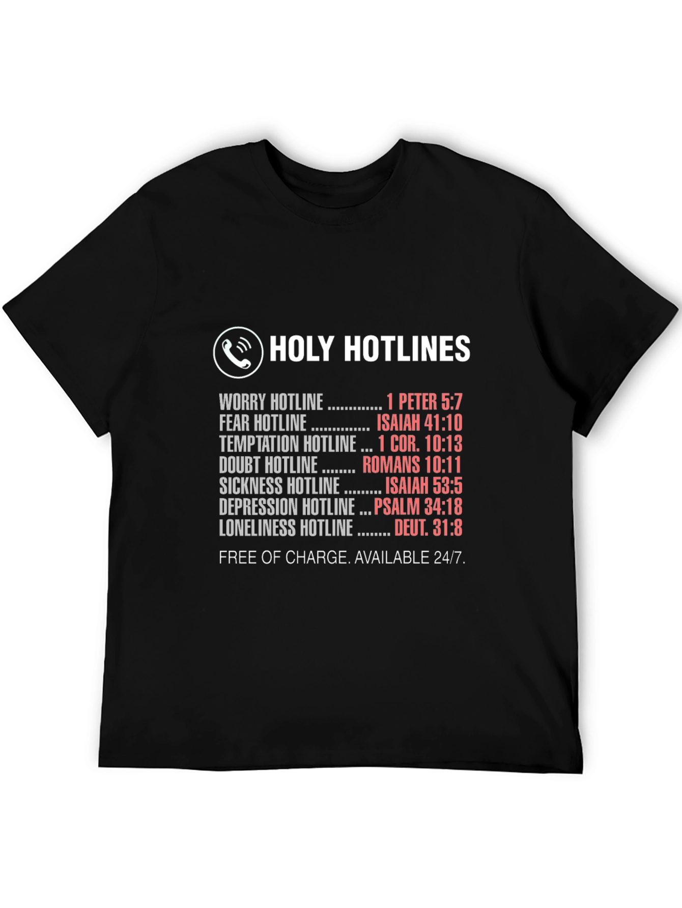 Holy Hotlines Christian T-Shirt - Faith Based Tee