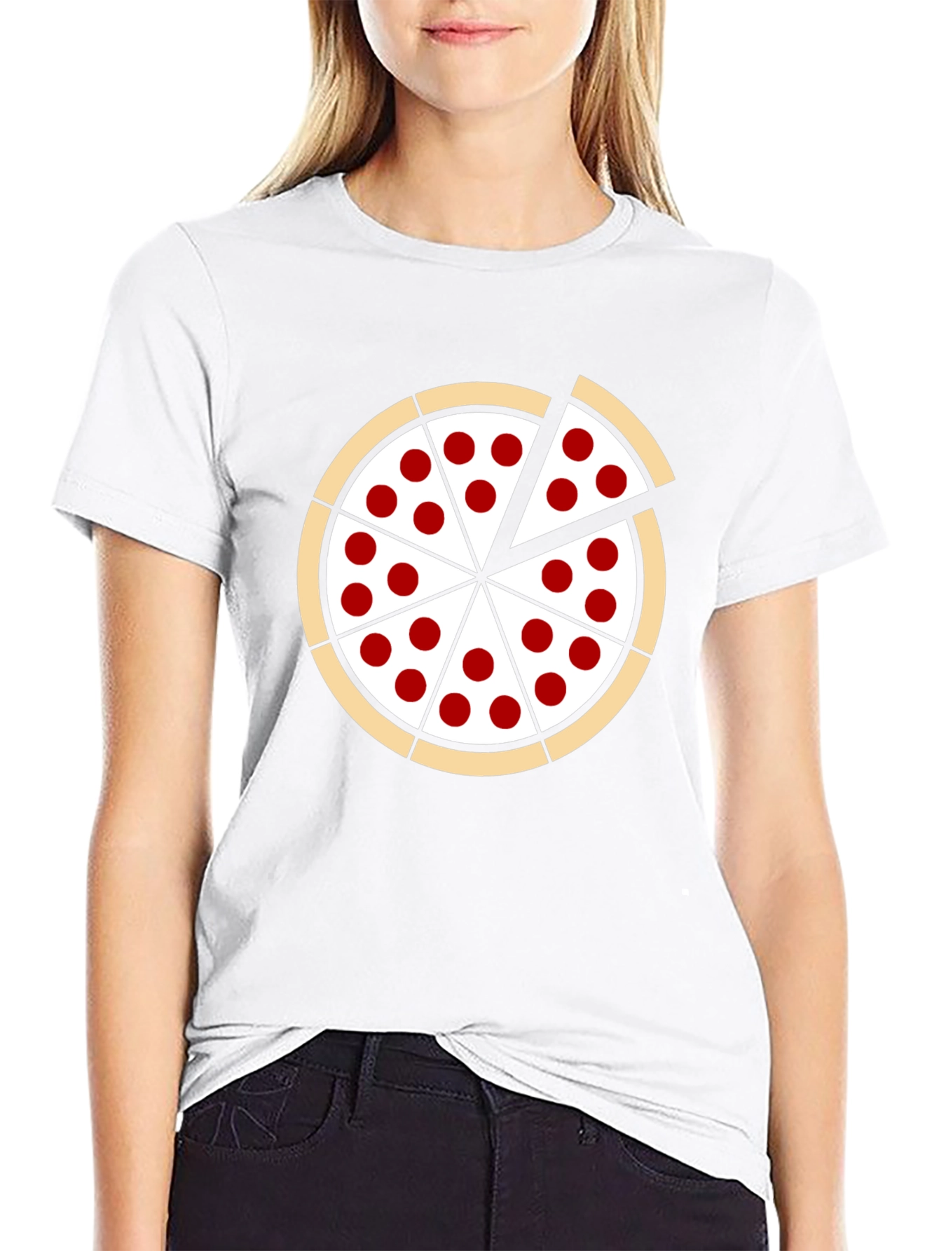 Pizza Graphic Black T-Shirt: Casual Fun Style