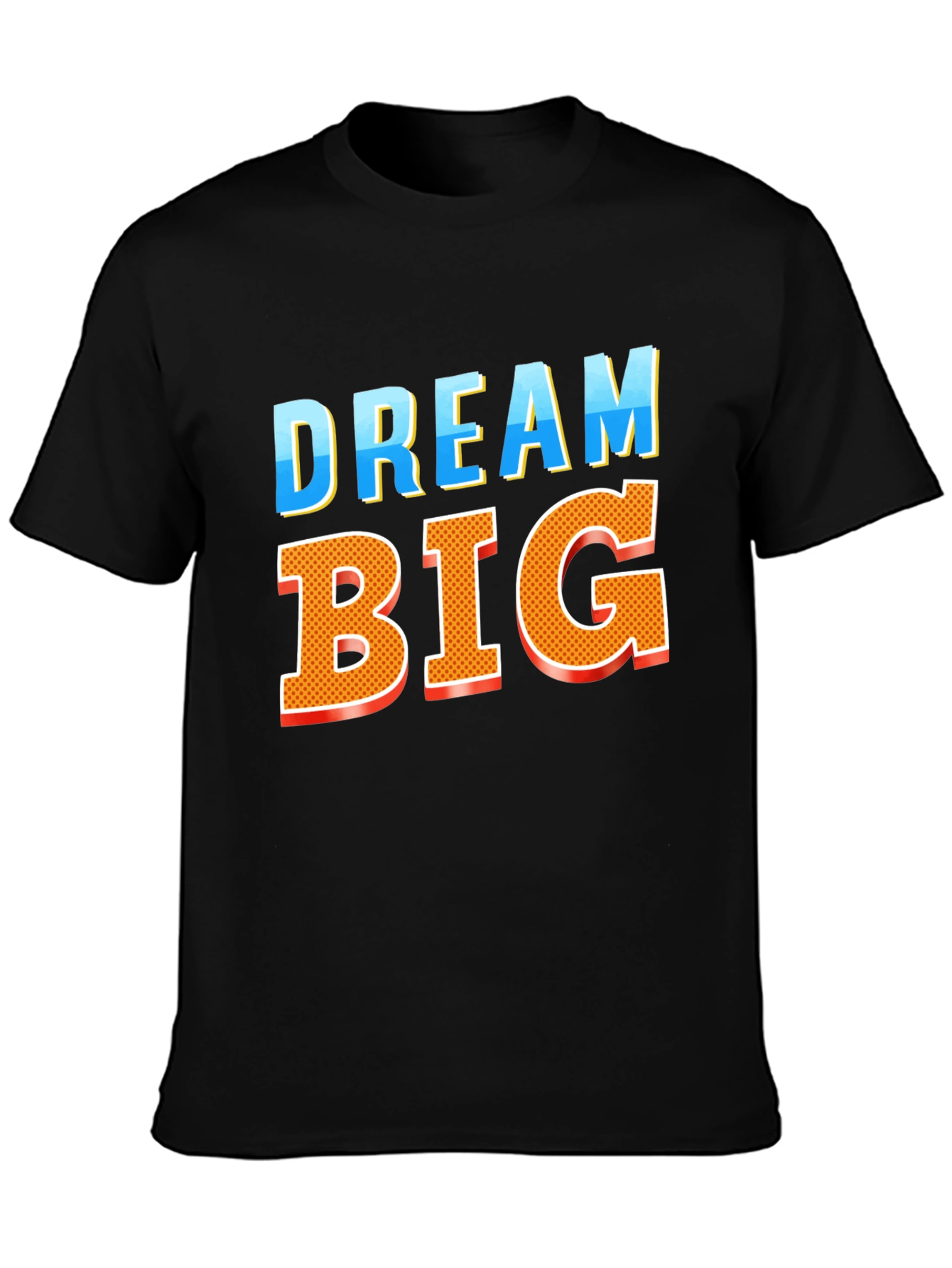 Dream Big Graphic Tee - Bold Black Cotton T-Shirt