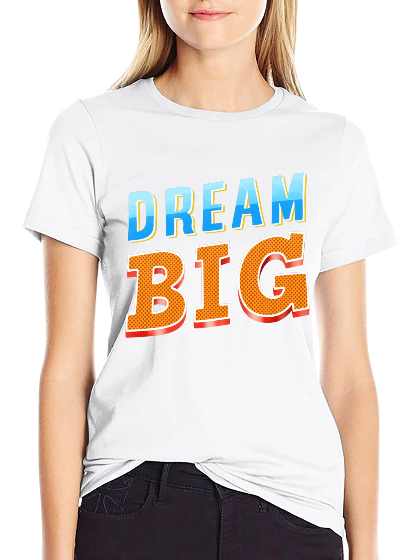 Dream Big Graphic Tee - Bold Black Cotton T-Shirt