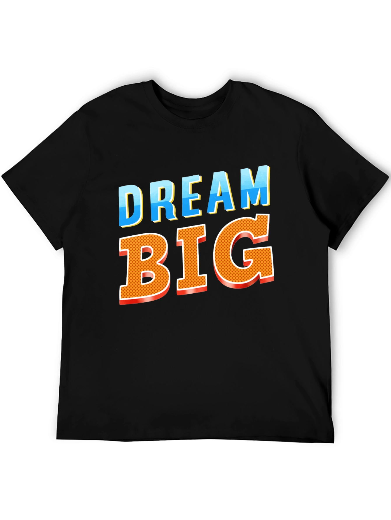 Dream Big Graphic Tee - Bold Black Cotton T-Shirt