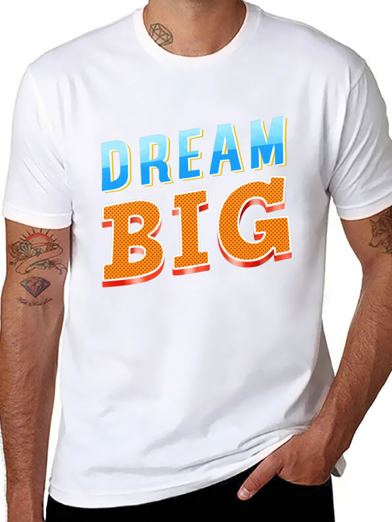 Dream Big Graphic Tee - Bold Black Cotton T-Shirt