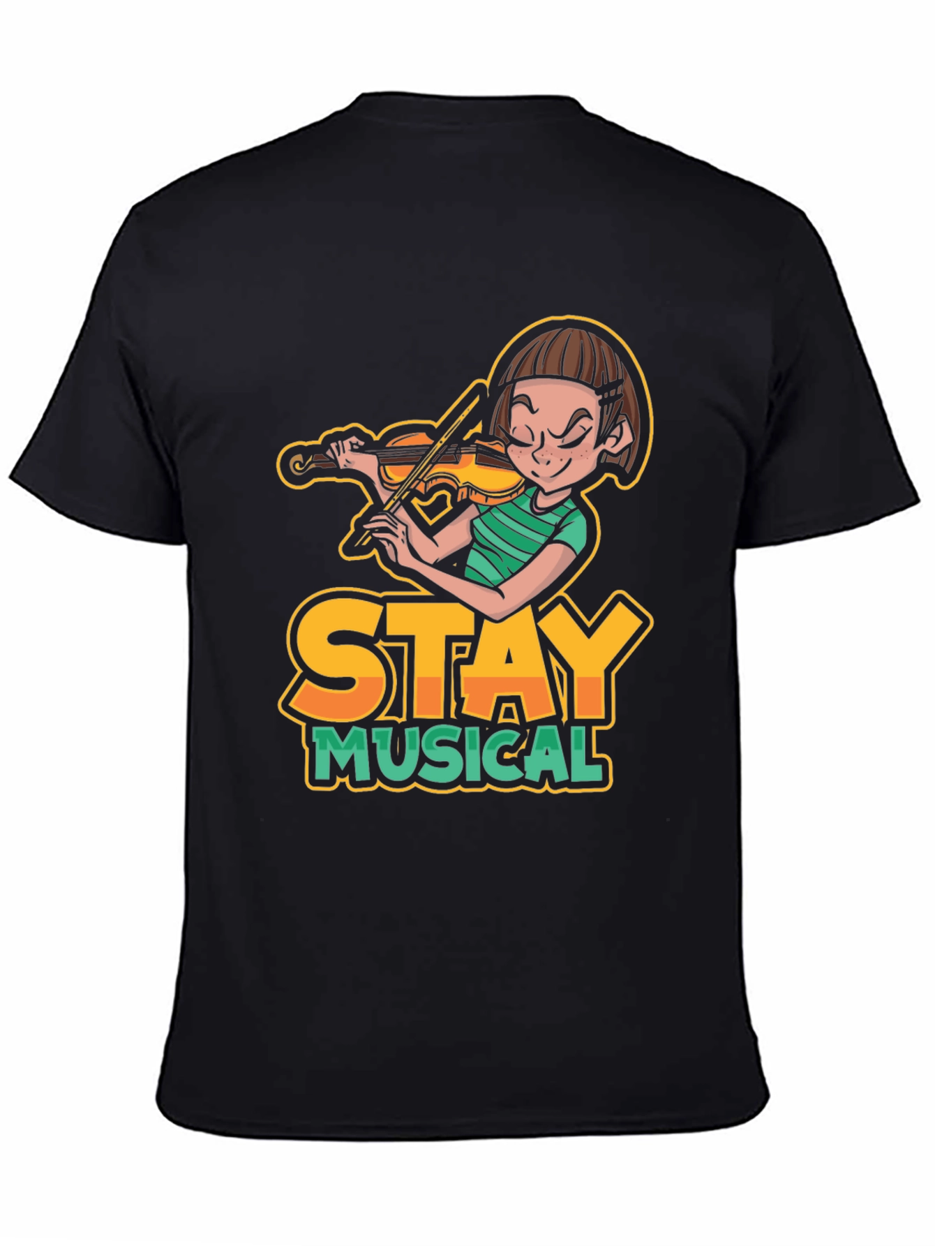 Stay Musical Violin Graphic Tee - Unisex
