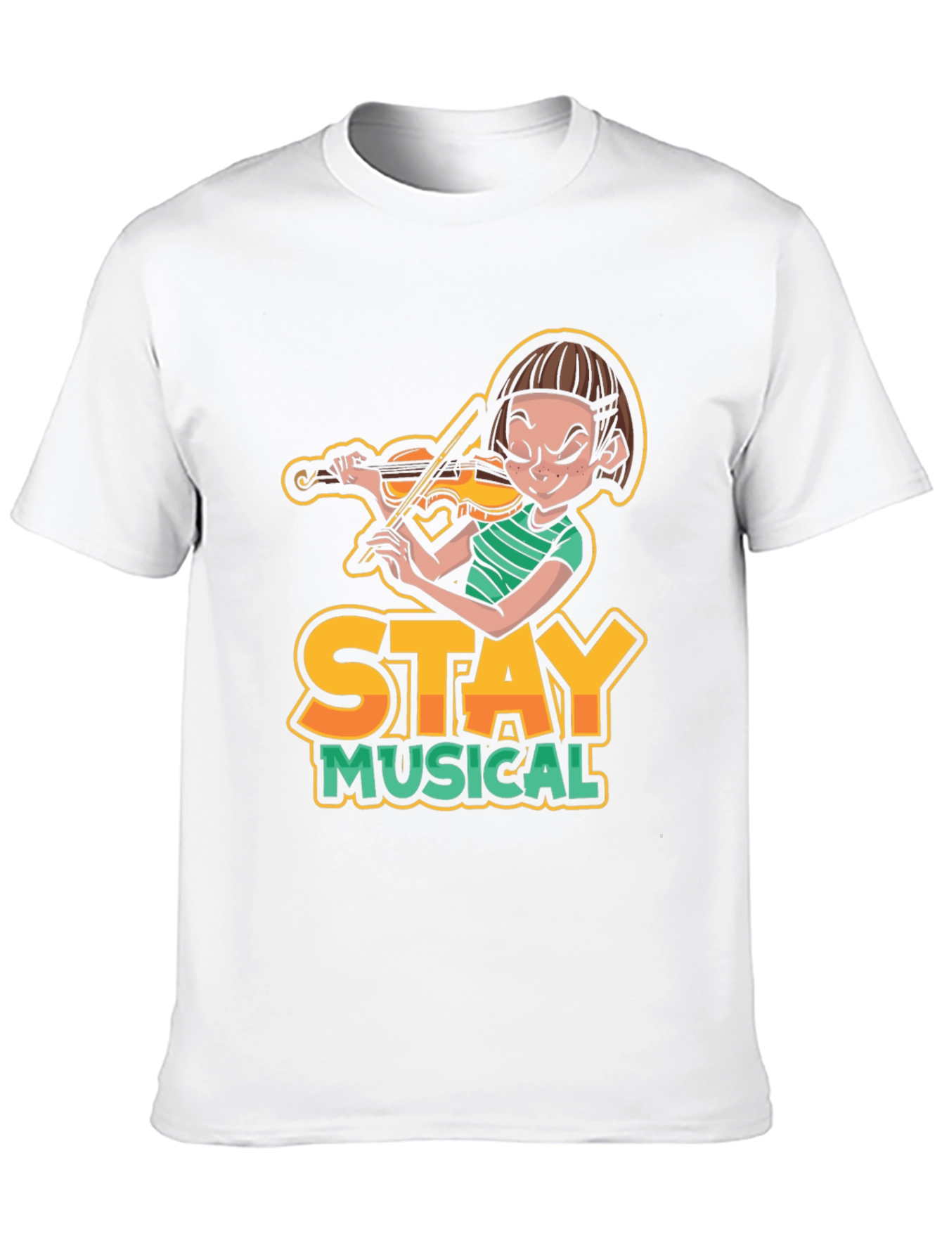 Stay Musical Violin Graphic Tee - Unisex