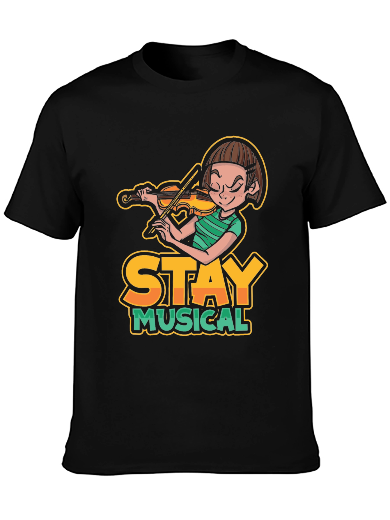 Stay Musical Violin Graphic Tee - Unisex