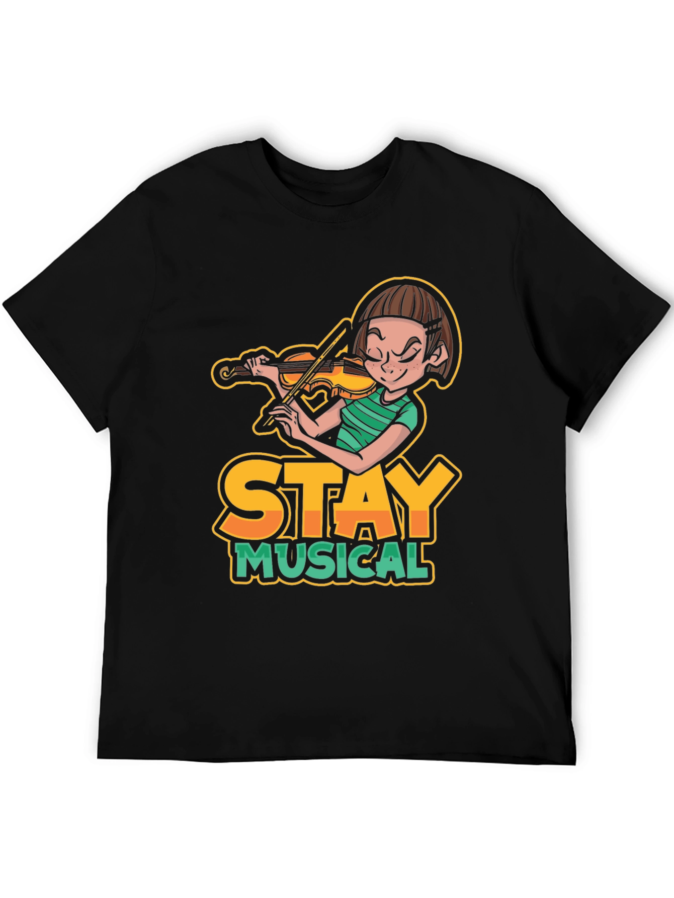 Stay Musical Violin Graphic Tee - Unisex