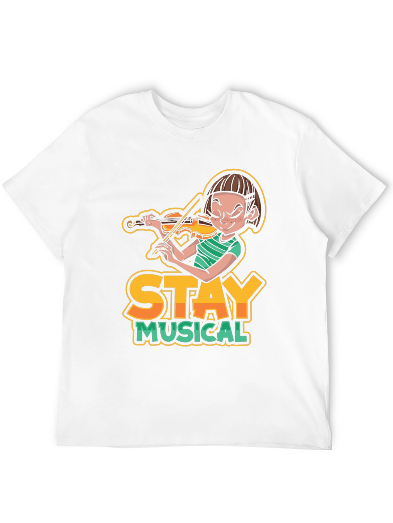 Stay Musical Violin Graphic Tee - Unisex