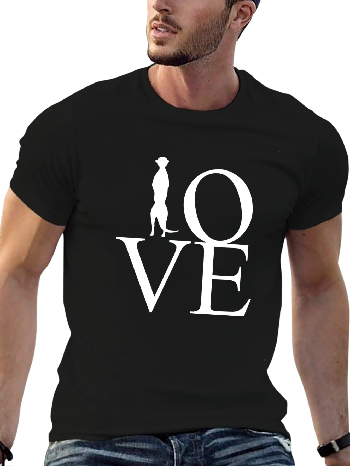 Meerkat Love Black T-Shirt