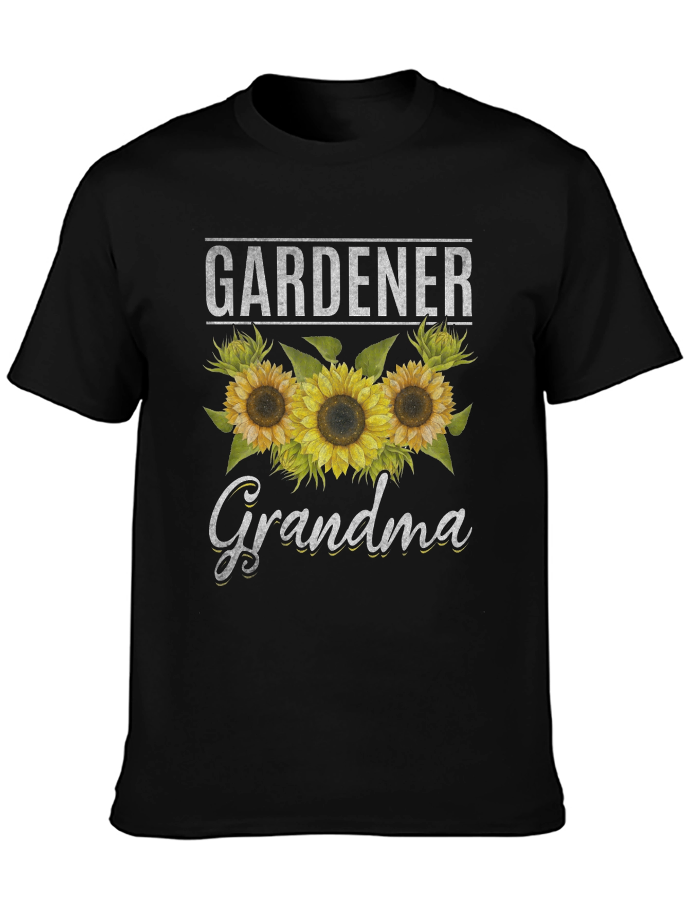 Gardener Grandma T-Shirt with Sunflower Design