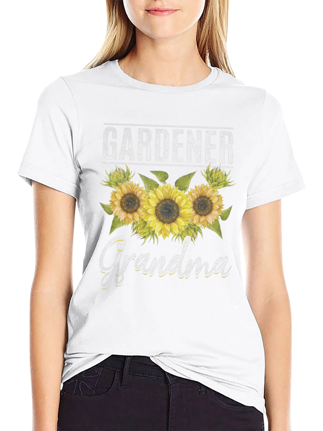 Gardener Grandma T-Shirt with Sunflower Design