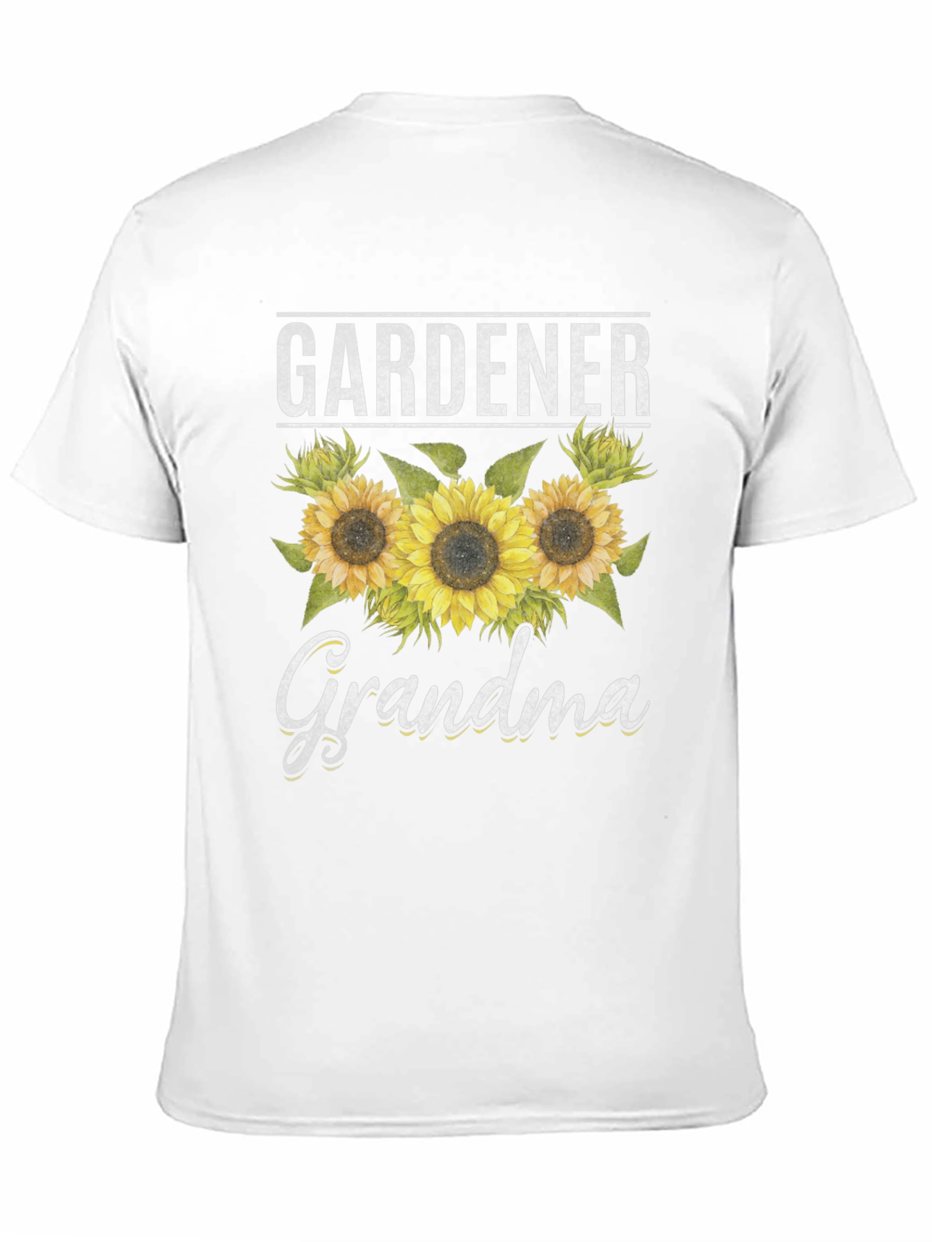 Gardener Grandma T-Shirt with Sunflower Design