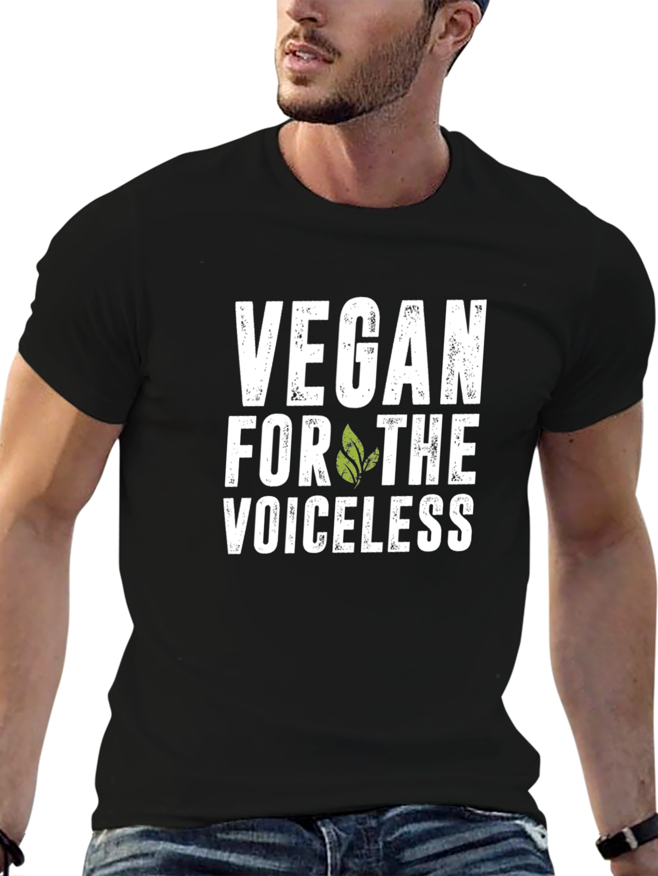 Vegan for the Voiceless Graphic Tee - Black
