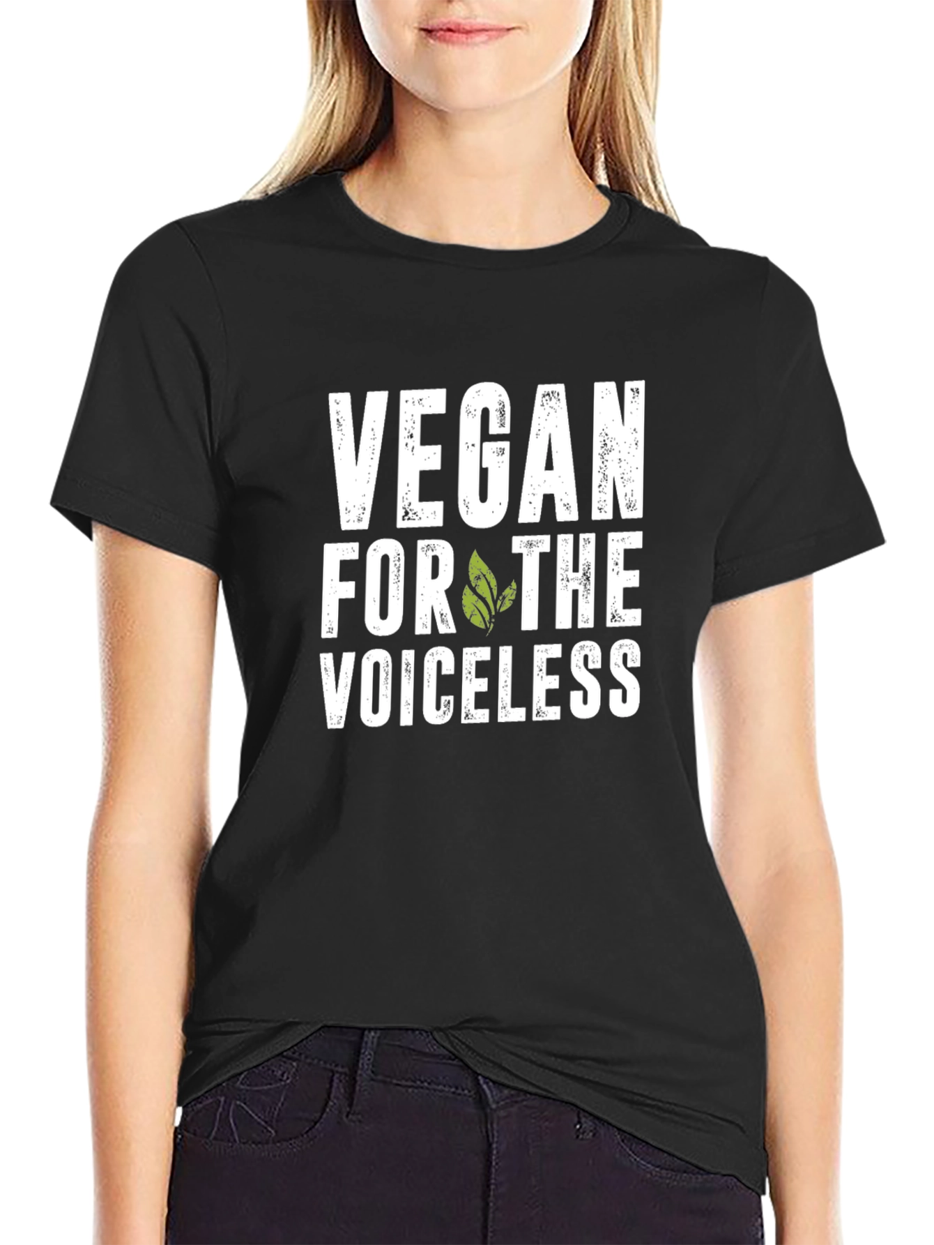 Vegan for the Voiceless Graphic Tee - Black
