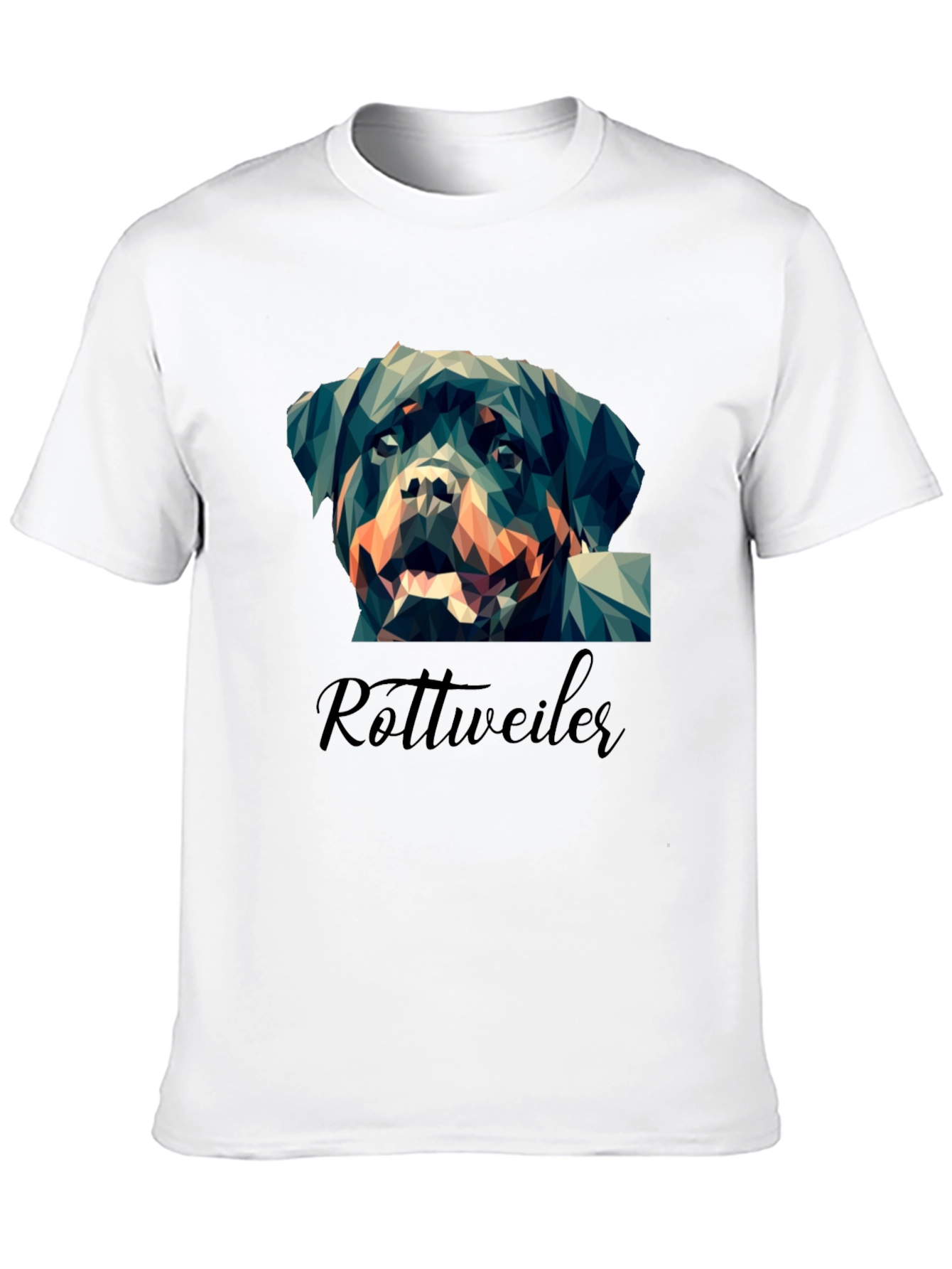 Geometric Rottweiler Graphic Print Tee