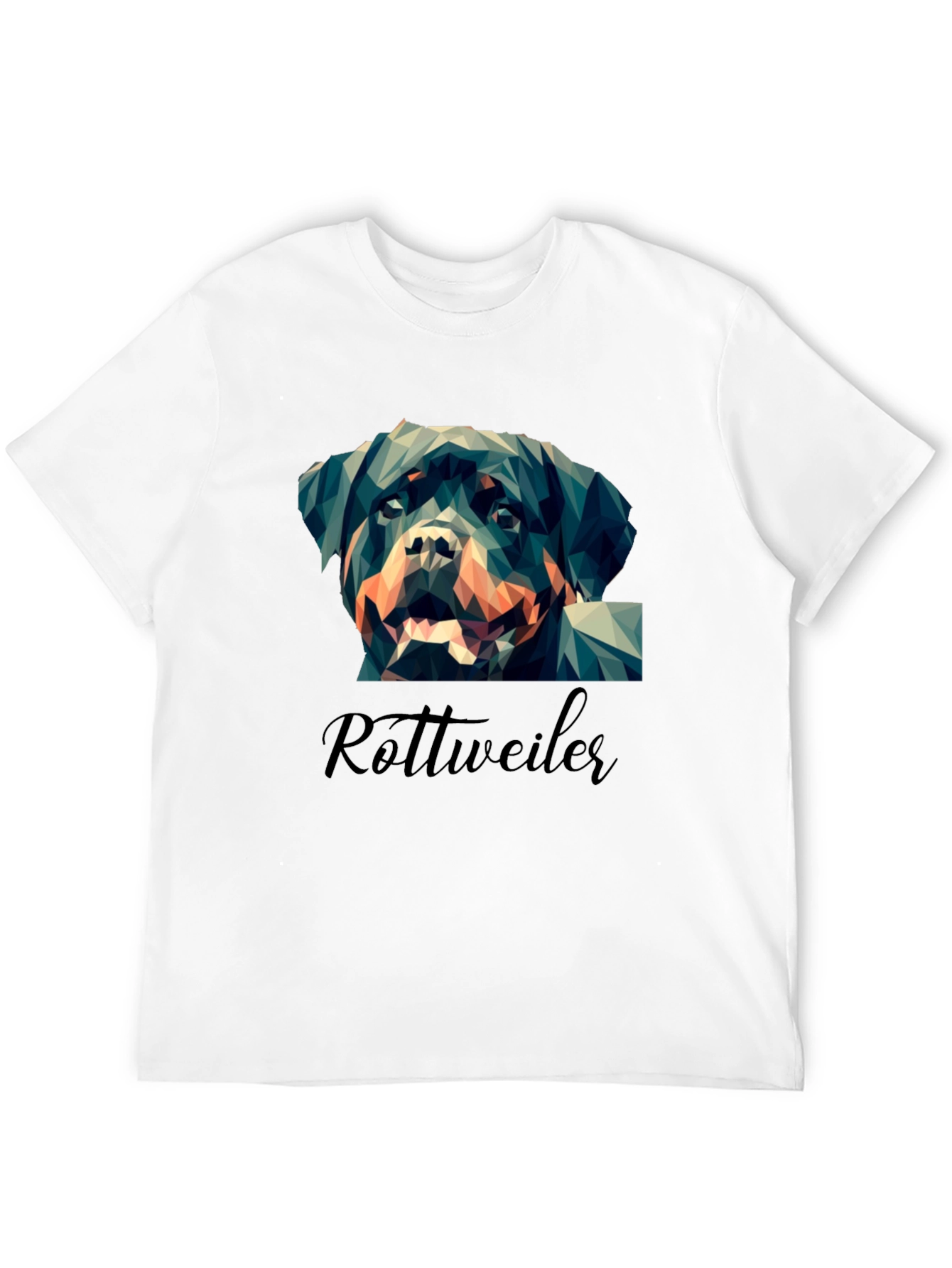 Geometric Rottweiler Graphic Print Tee