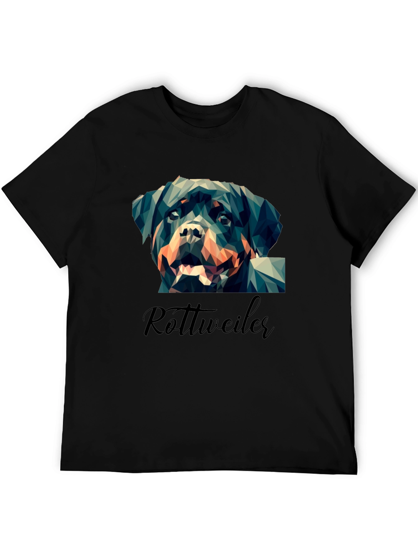 Geometric Rottweiler Graphic Print Tee