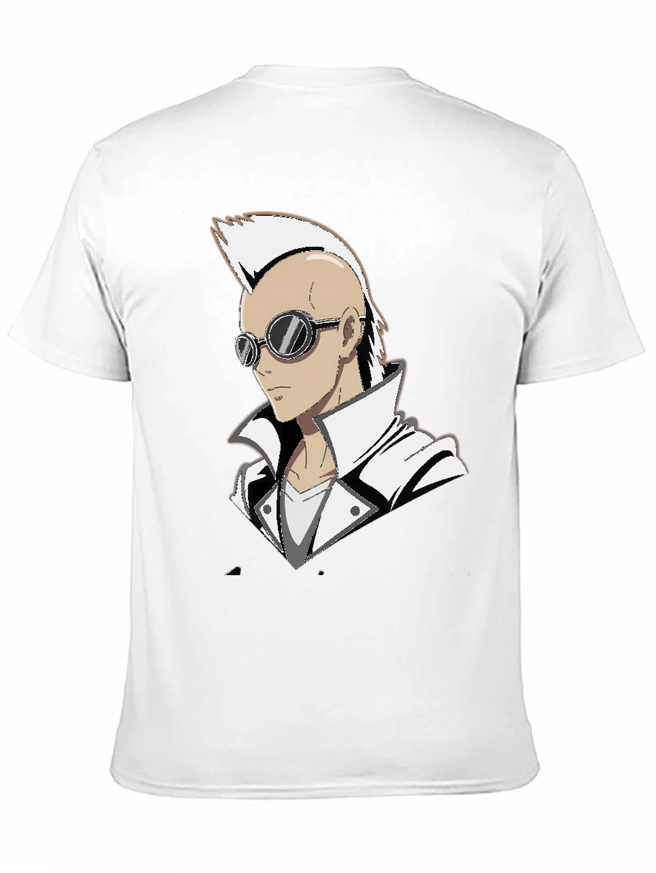 Anime Punk Graphic Tee - Black Cotton Shirt