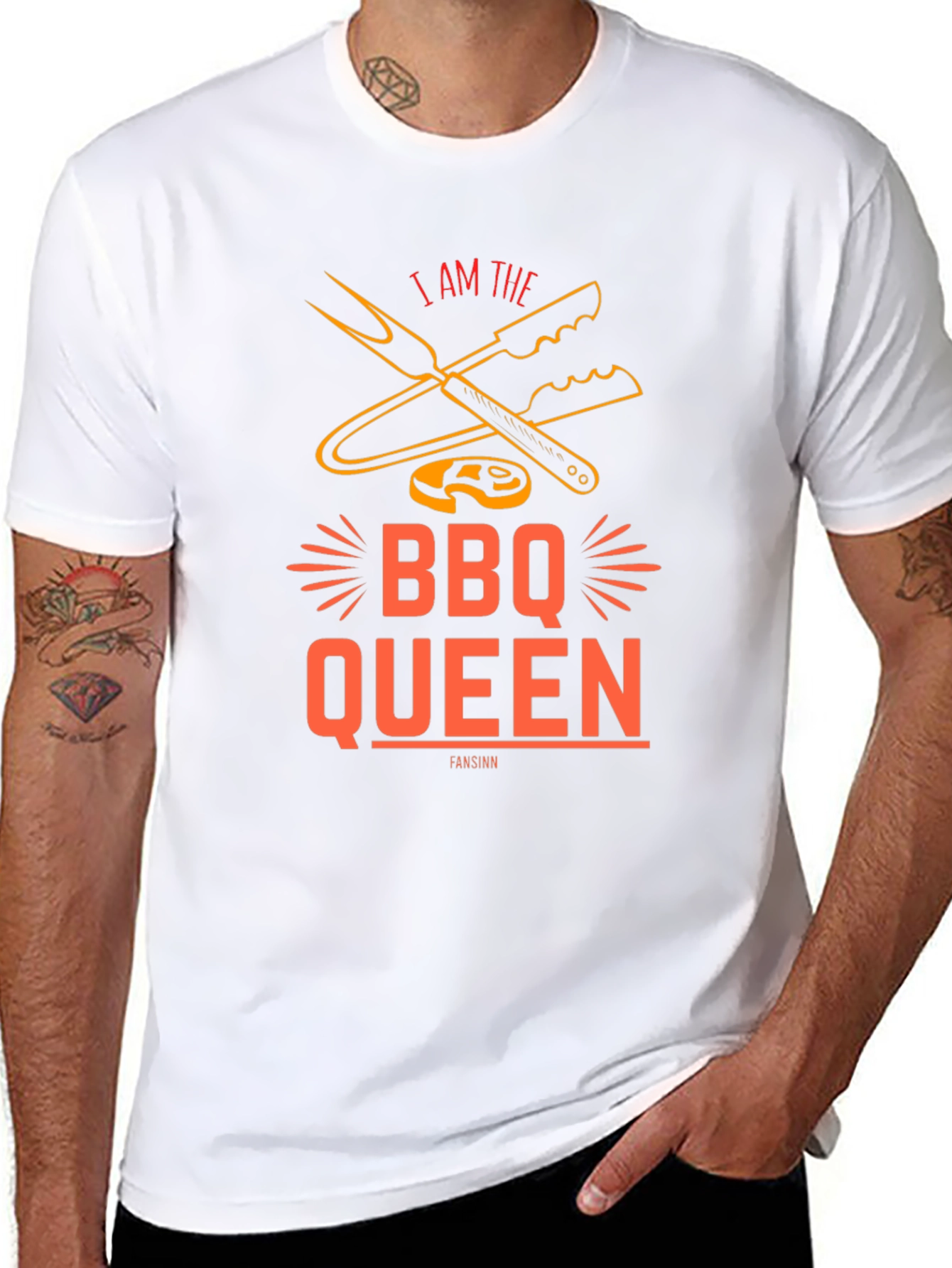 BBQ Queen Graphic Tee - Grill Master Shirt