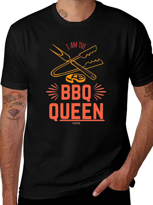 BBQ Queen Graphic Tee - Grill Master Shirt