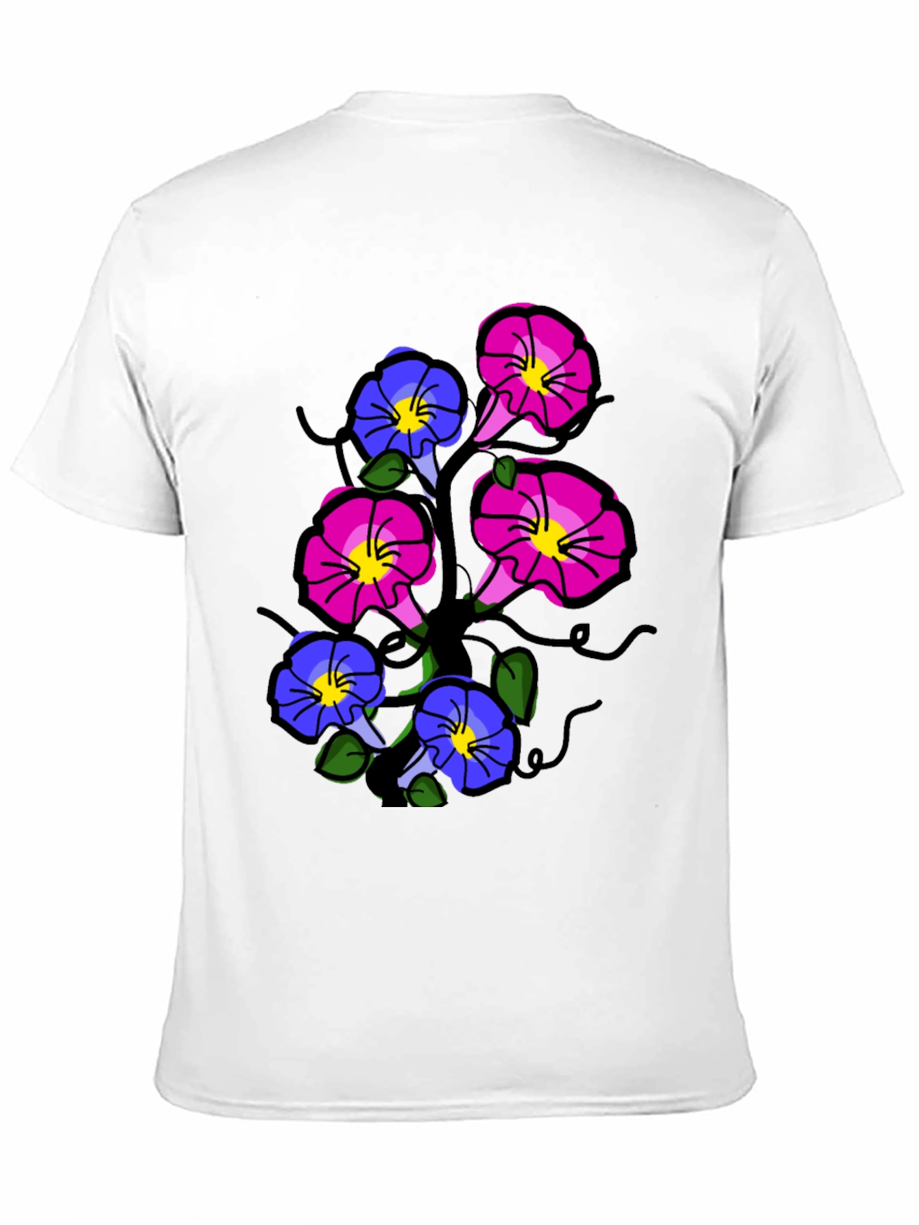 Floral Print T-Shirt - Unique Flower Design