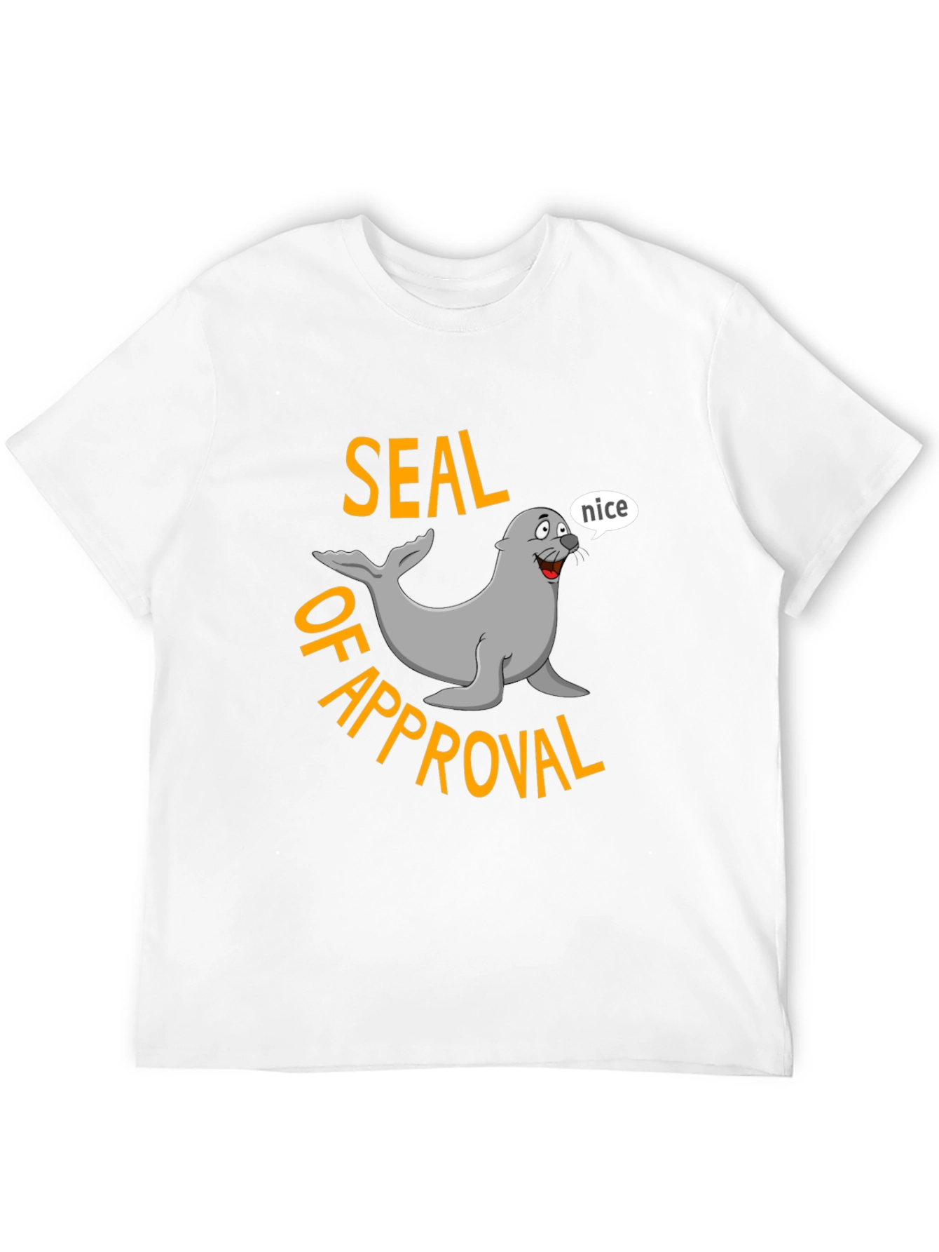 Seal of Approval Black T-Shirt - Funny Graphic Tee