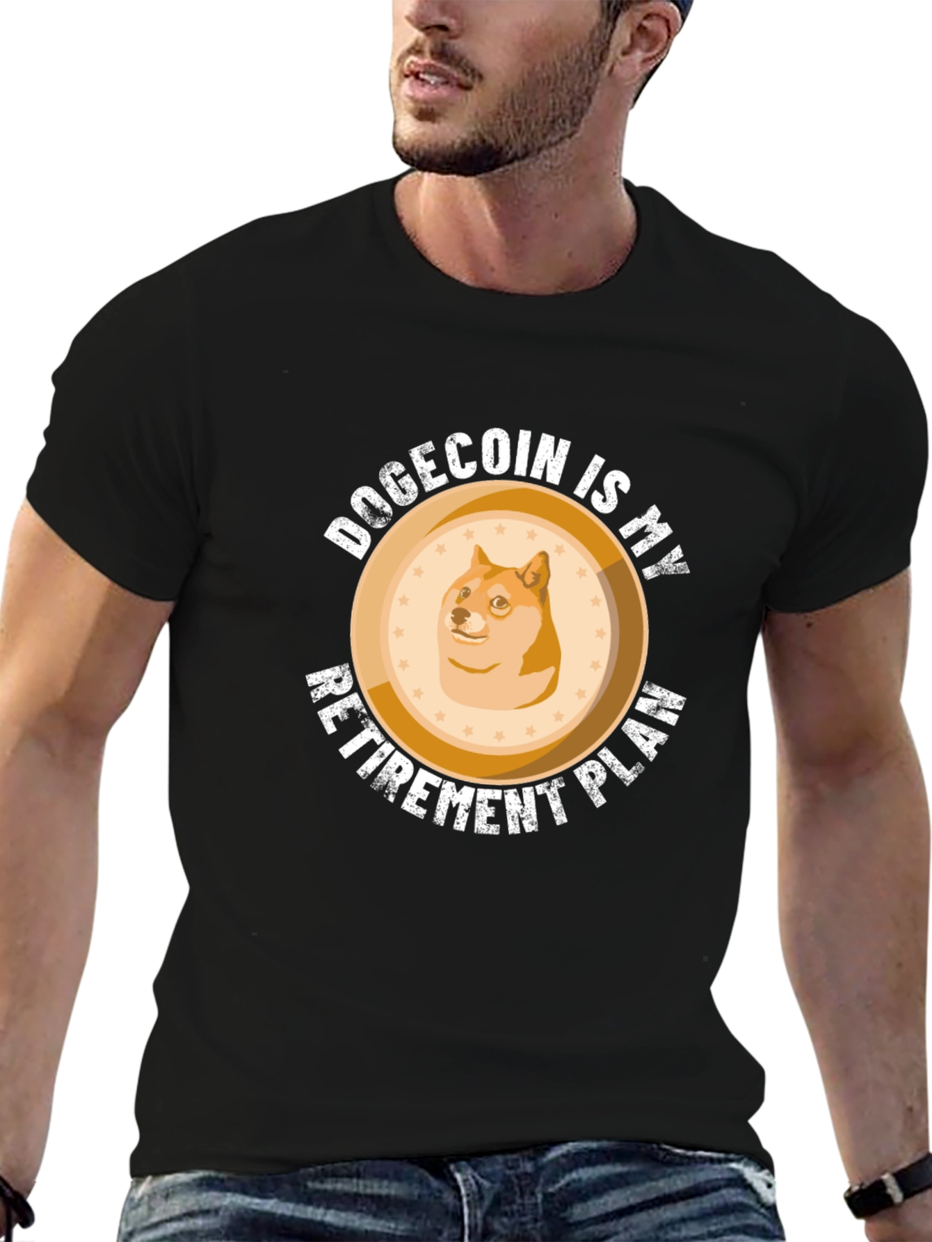 Dogecoin Retirement Plan Black T-Shirt