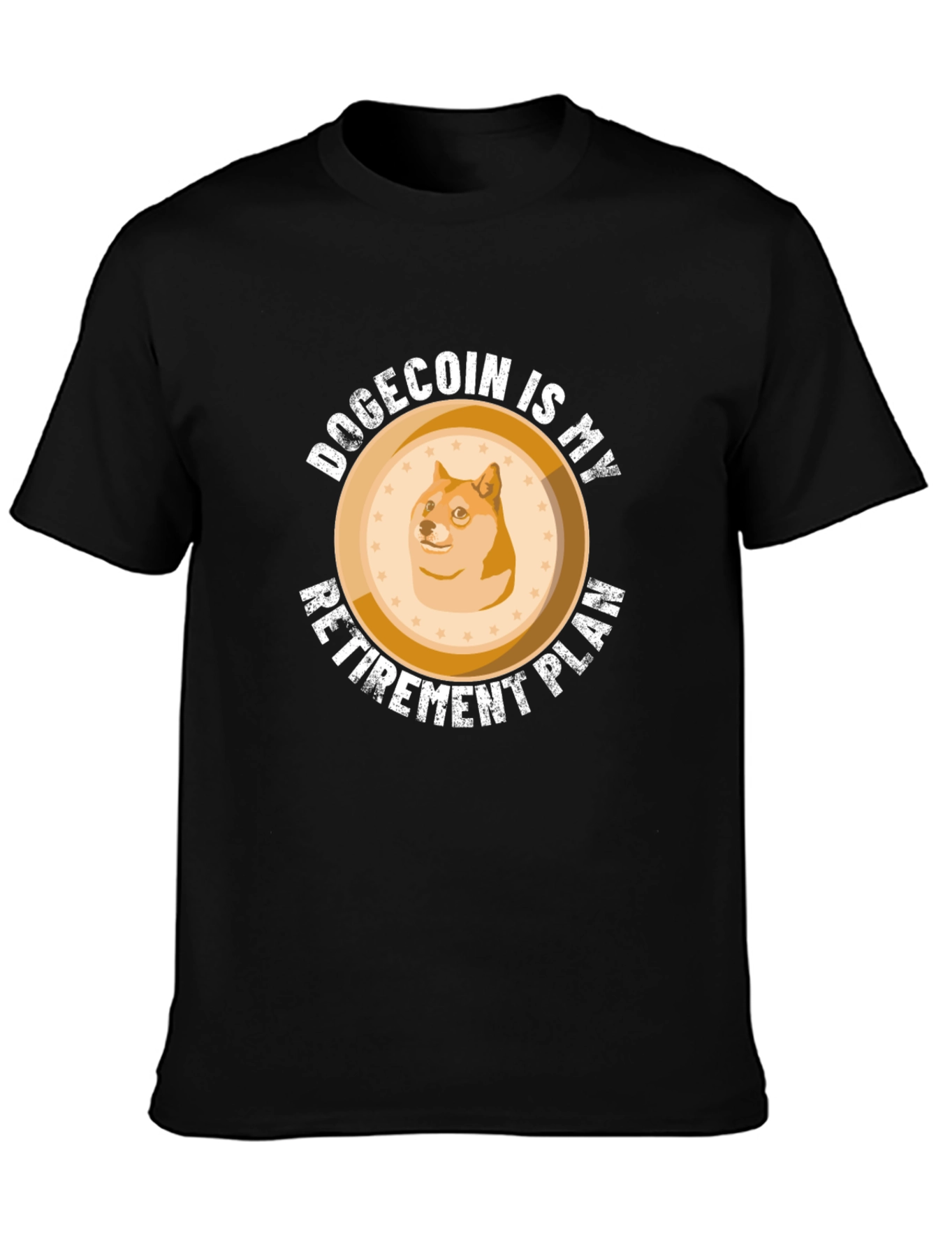Dogecoin Retirement Plan Black T-Shirt