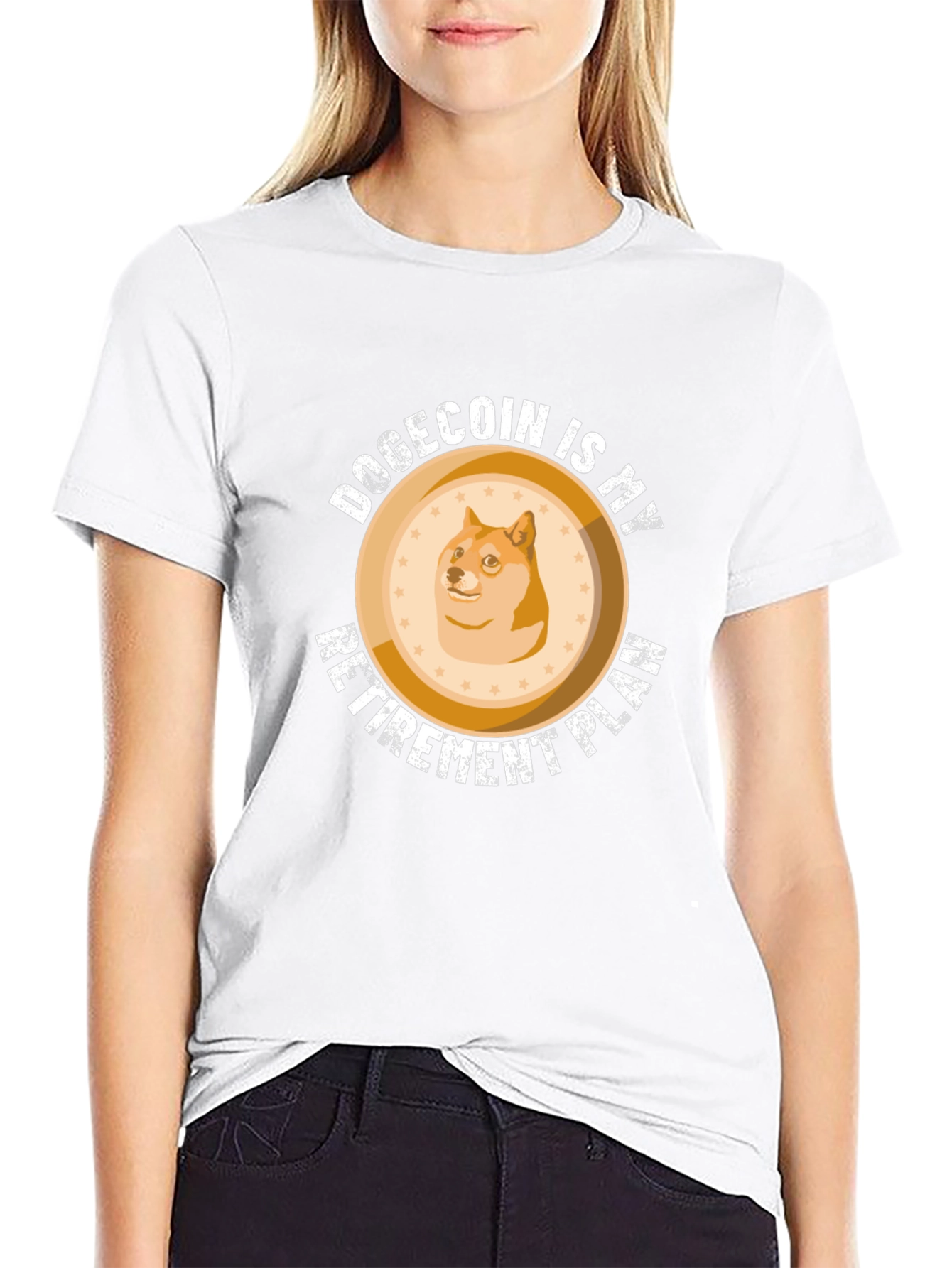 Dogecoin Retirement Plan Black T-Shirt