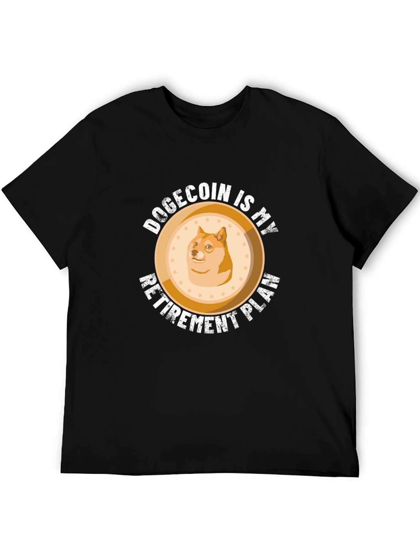 Dogecoin Retirement Plan Black T-Shirt