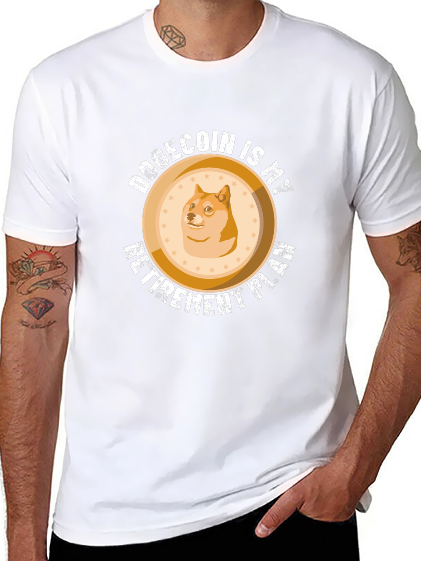 Dogecoin Retirement Plan Black T-Shirt