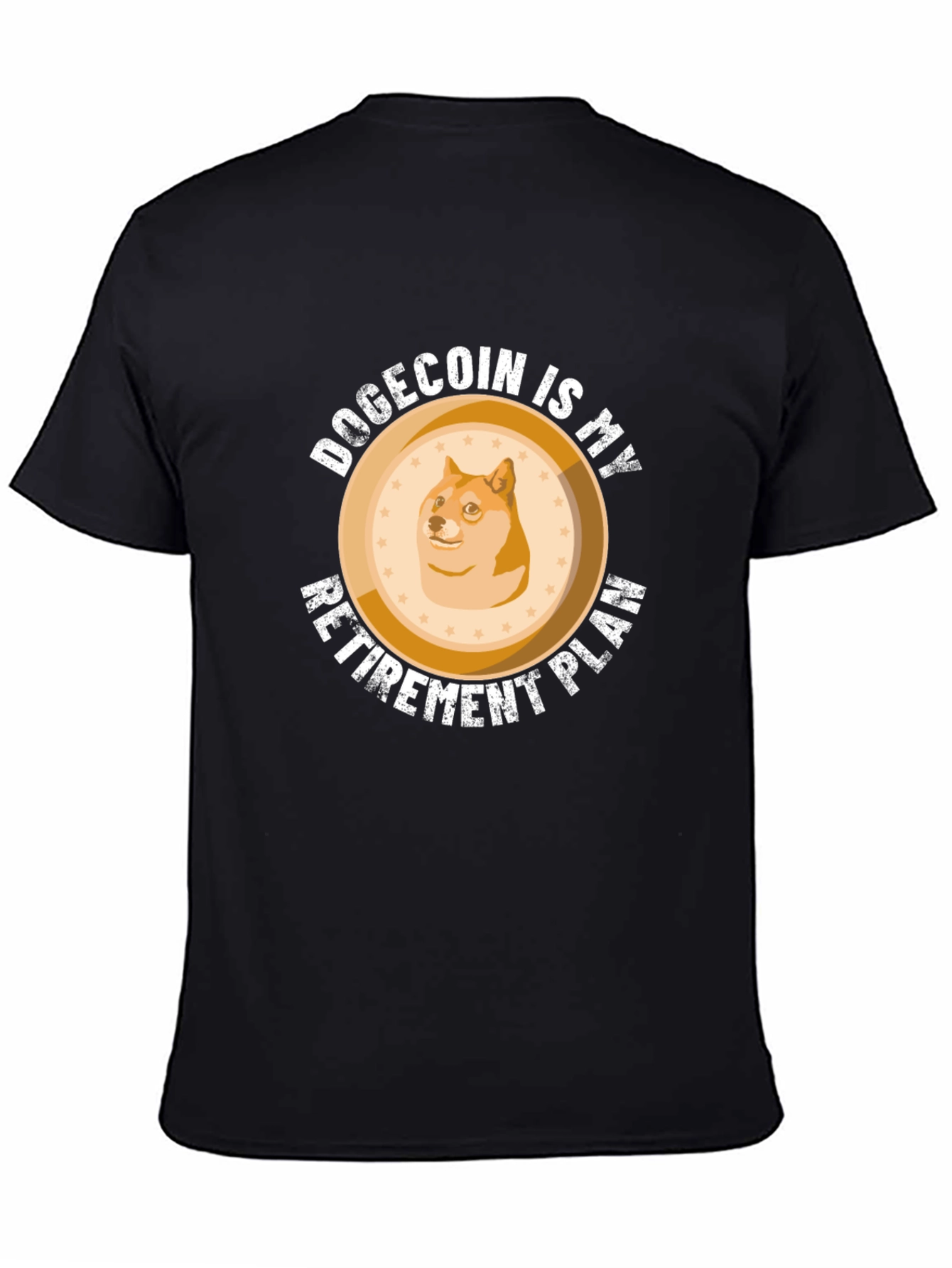 Dogecoin Retirement Plan Black T-Shirt