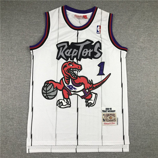 Men's Toronto Raptors Tracy McGrady 1998-99 White Hardwood Classics Swingman Jerseys