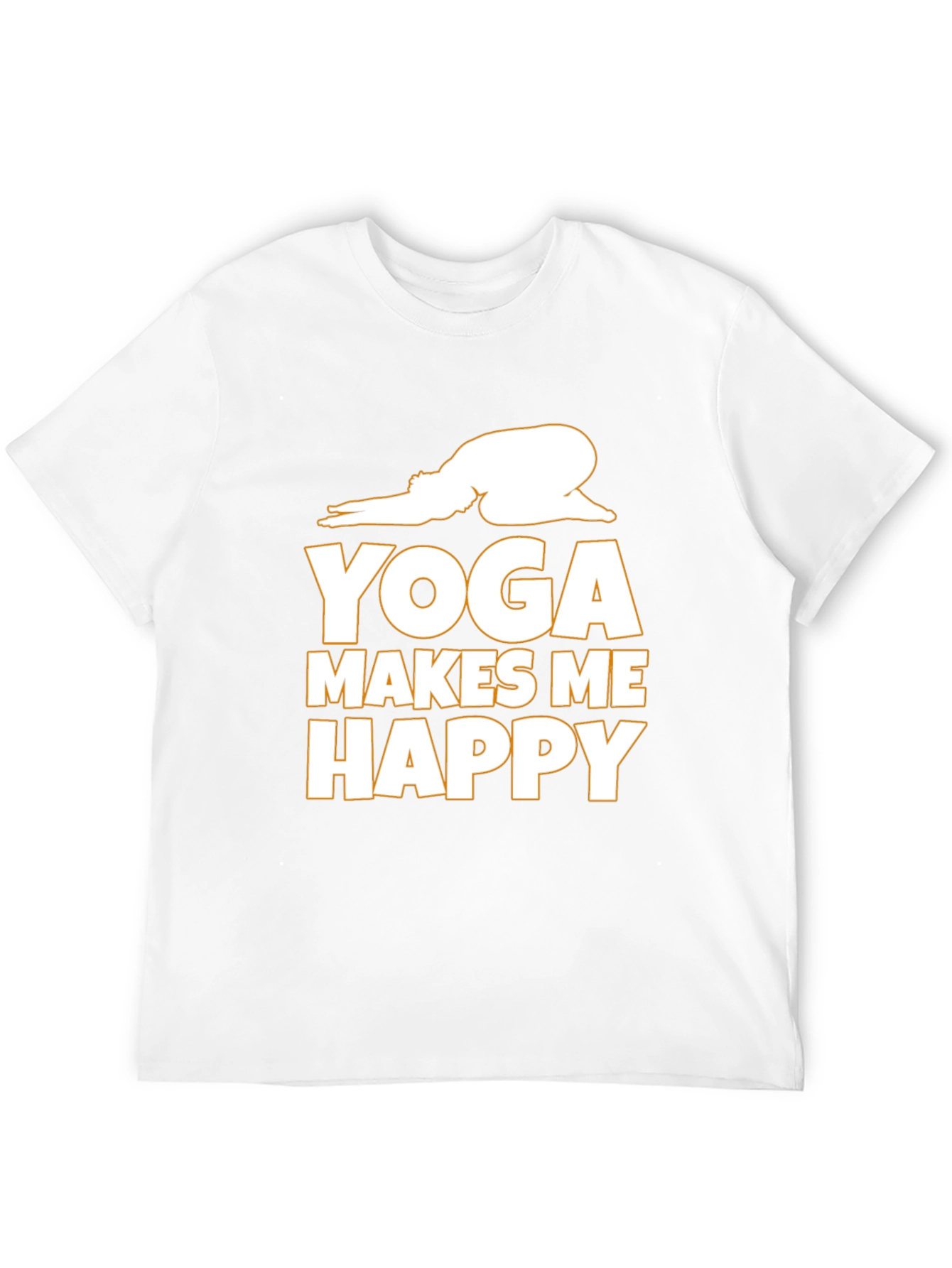 Yoga Makes Me Happy Graphic Tee - Black