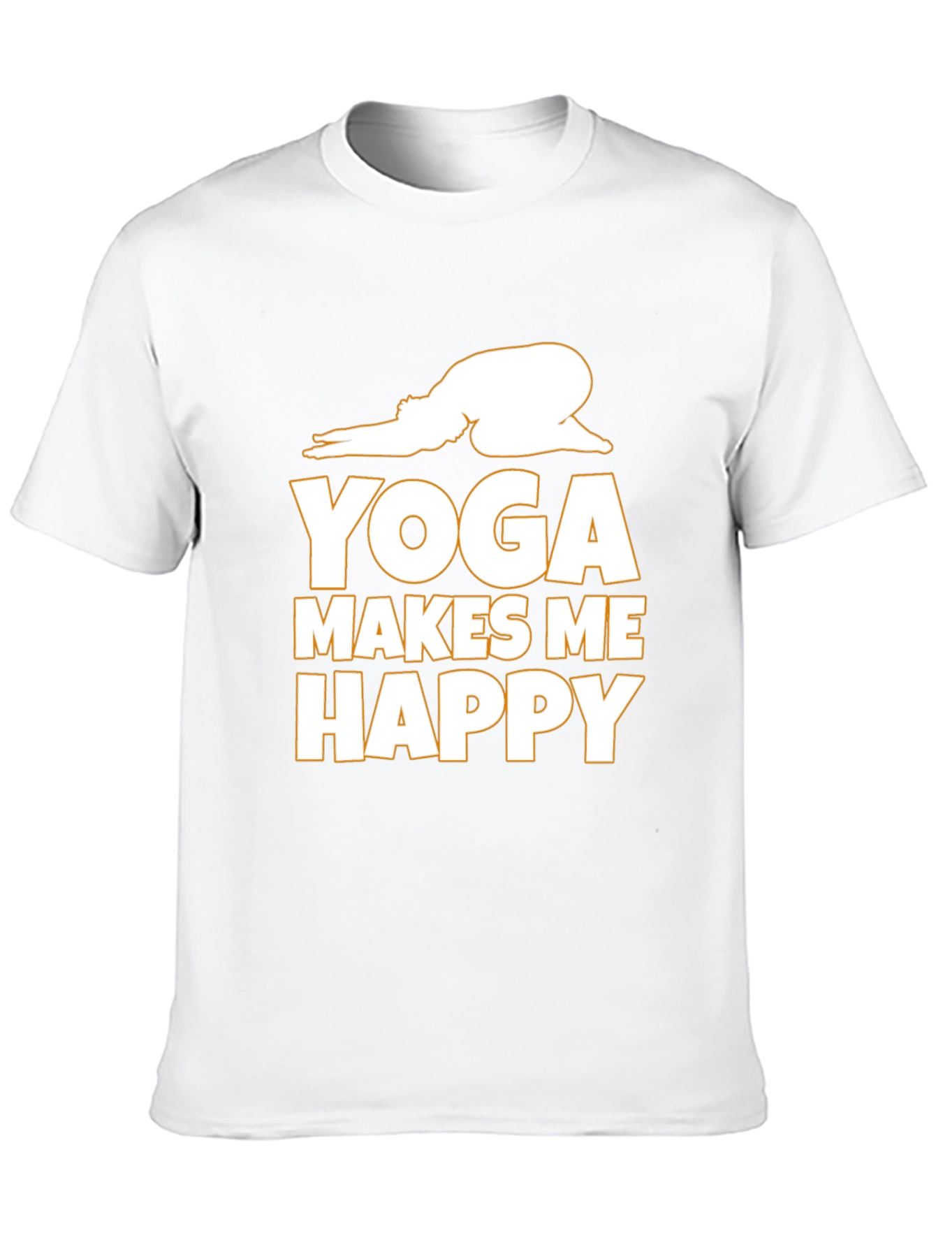 Yoga Makes Me Happy Graphic Tee - Black