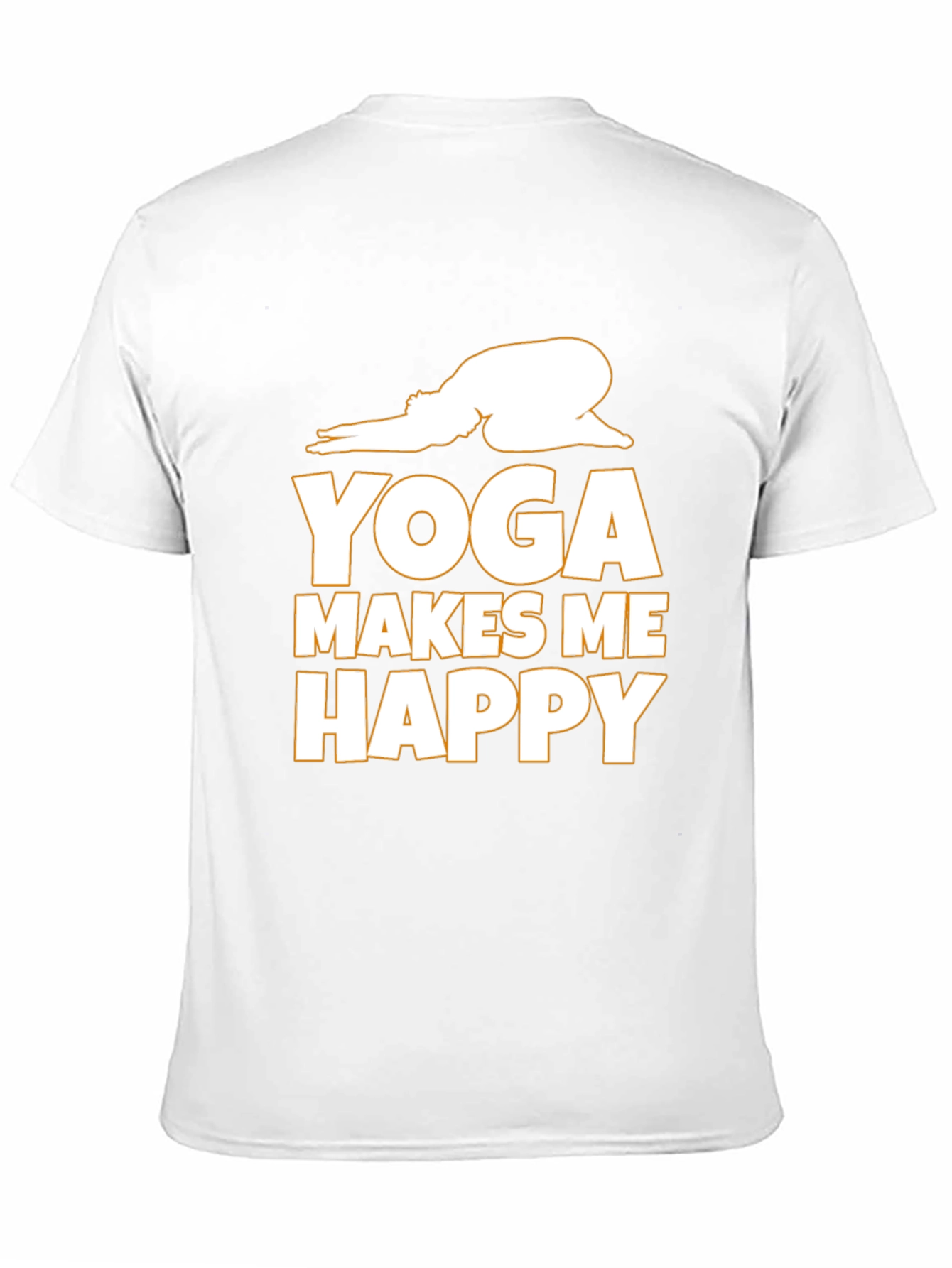 Yoga Makes Me Happy Graphic Tee - Black