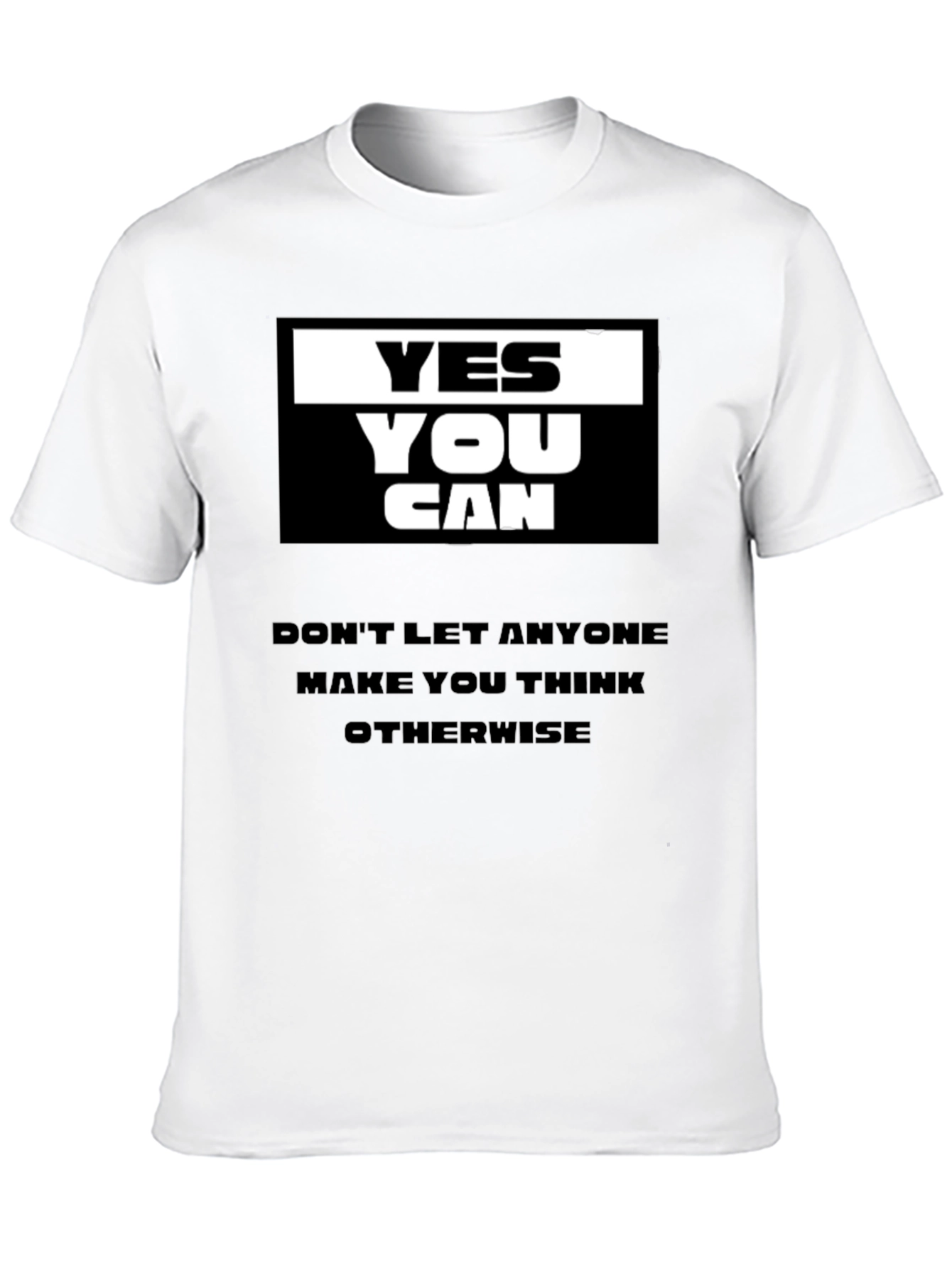 Yes You Can Black Graphic T-Shirt