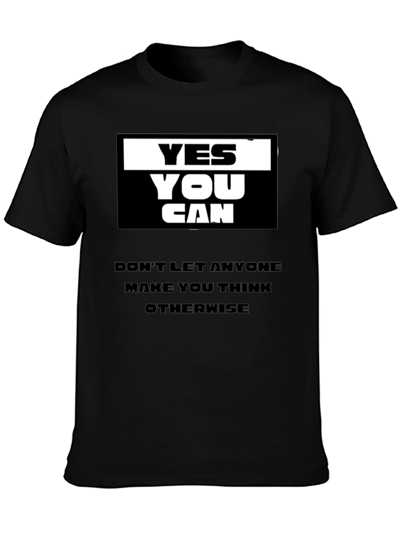 Yes You Can Black Graphic T-Shirt