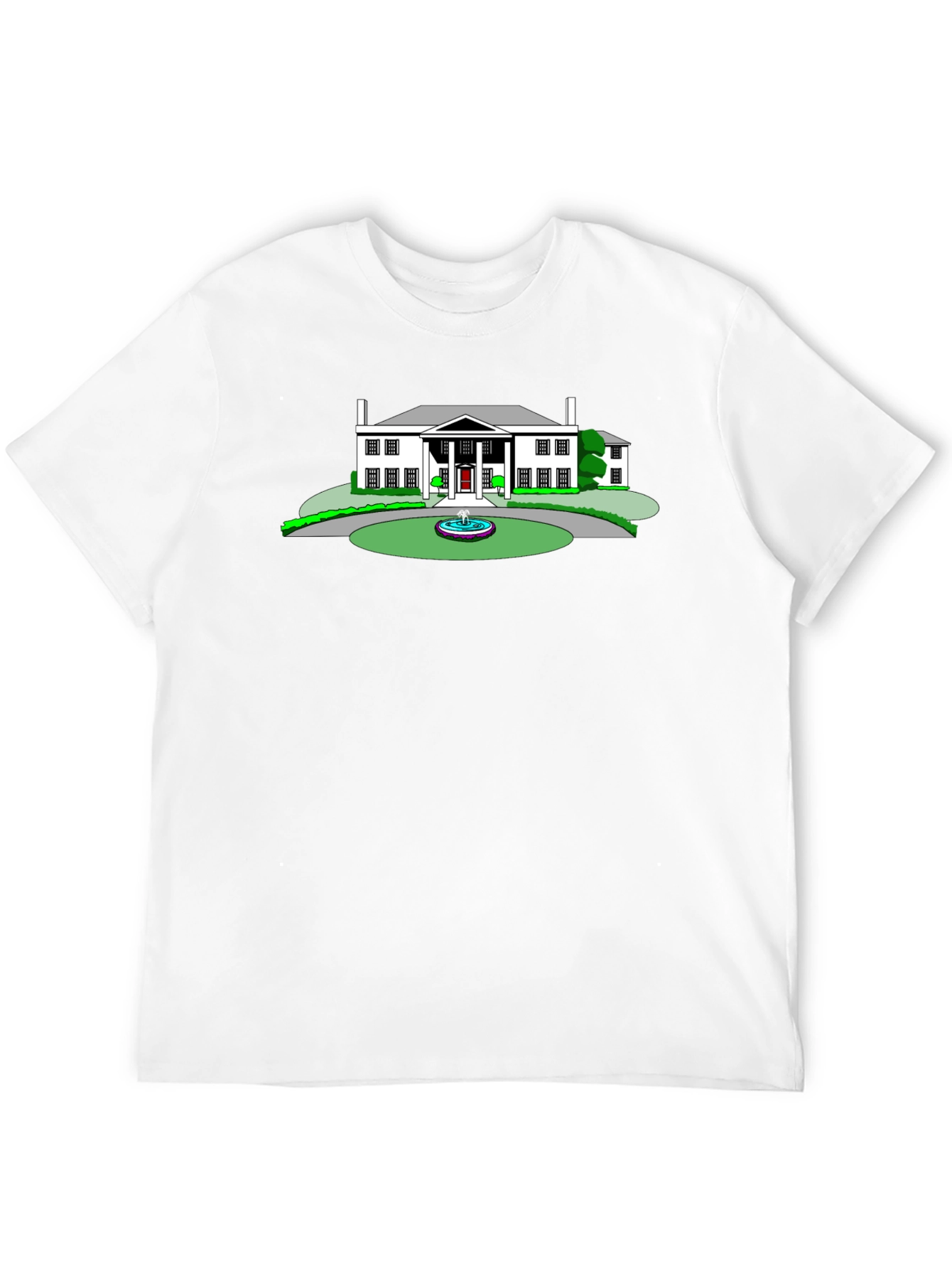 Mansion Graphic Tee - Black Crew Neck T-Shirt