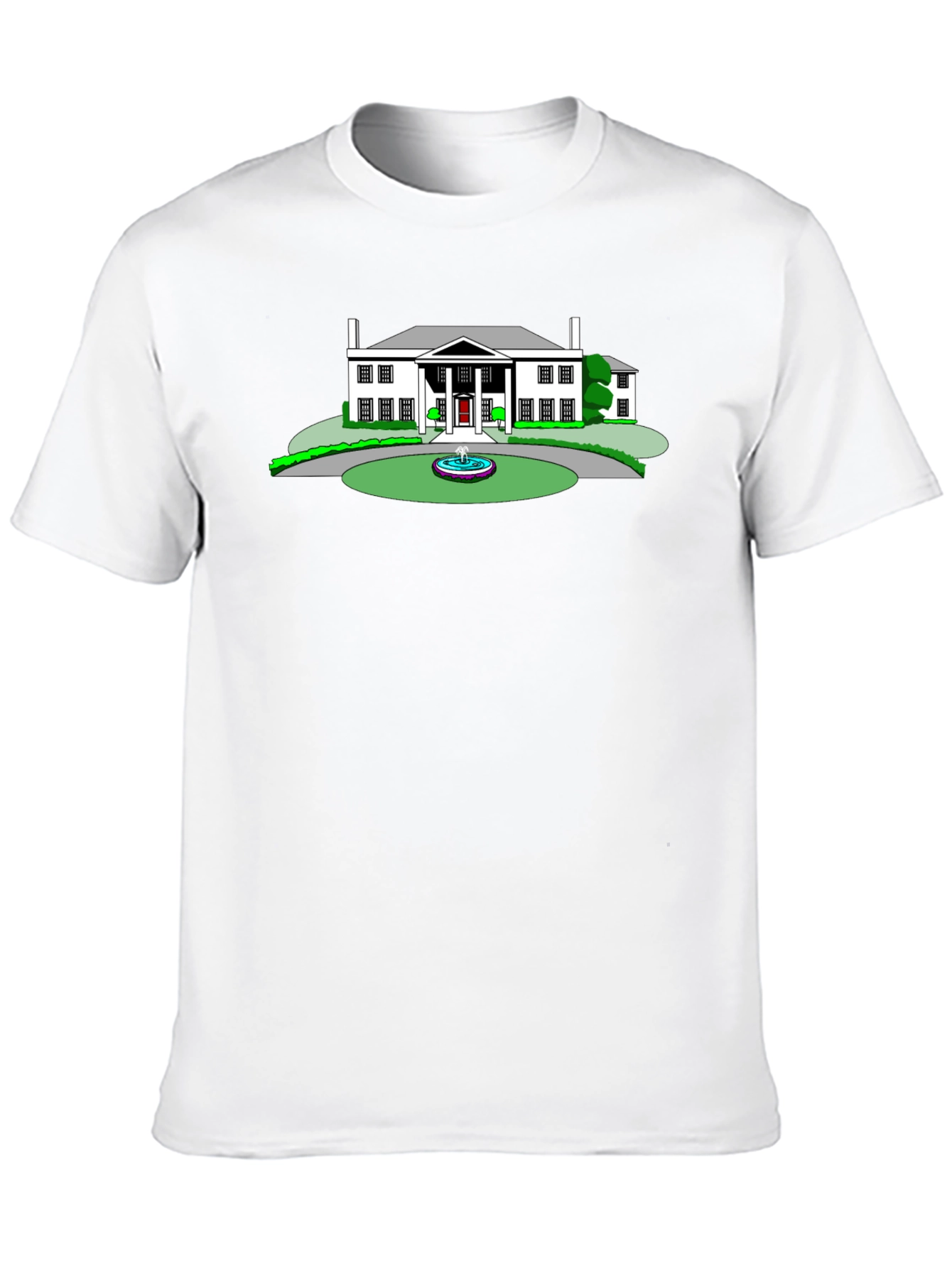 Mansion Graphic Tee - Black Crew Neck T-Shirt