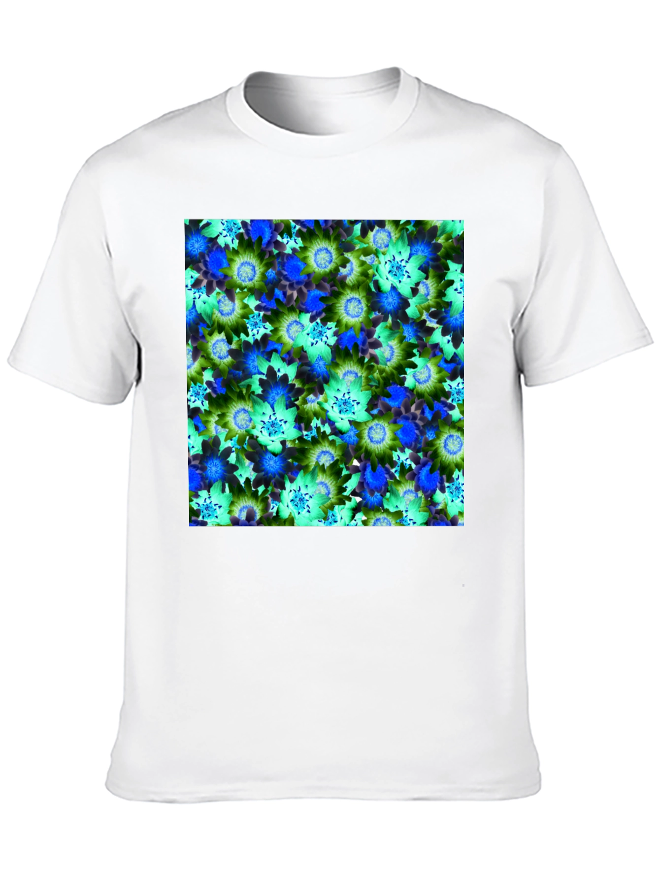 Floral Pattern T-Shirt - Vivid Design