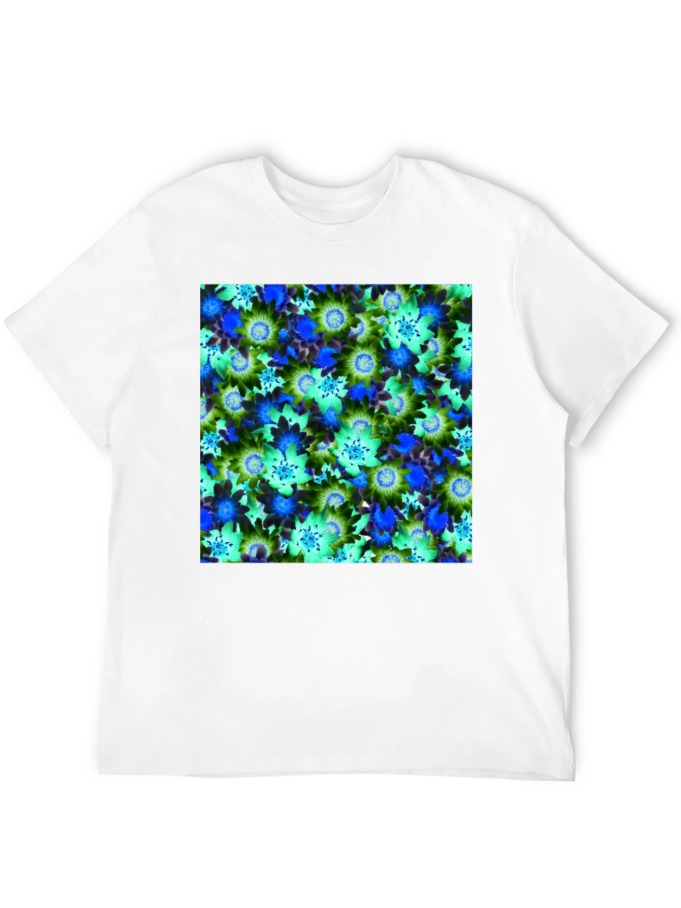 Floral Pattern T-Shirt - Vivid Design