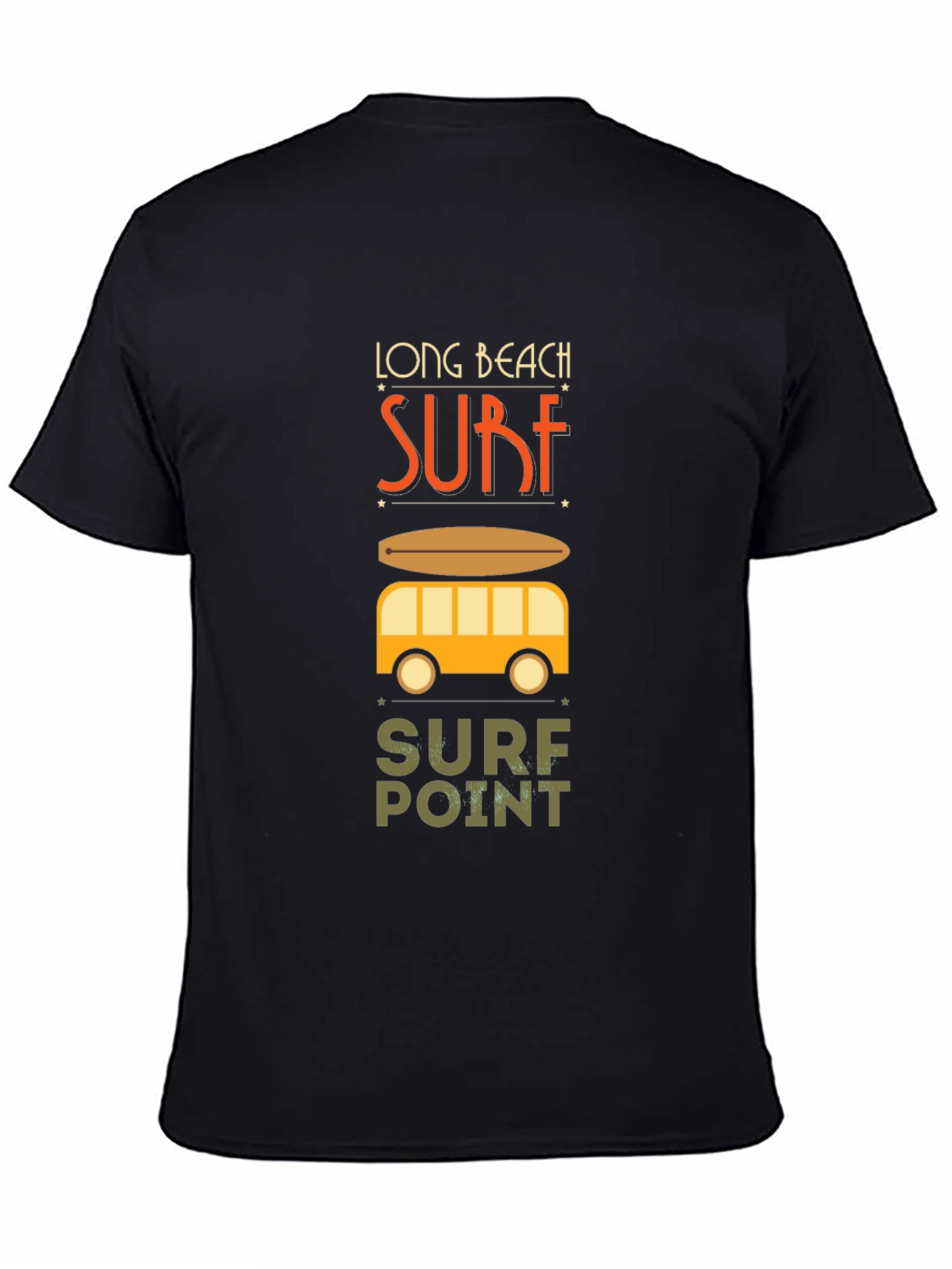 Long Beach Surf T-Shirt - Surfboard Beach Van Tee