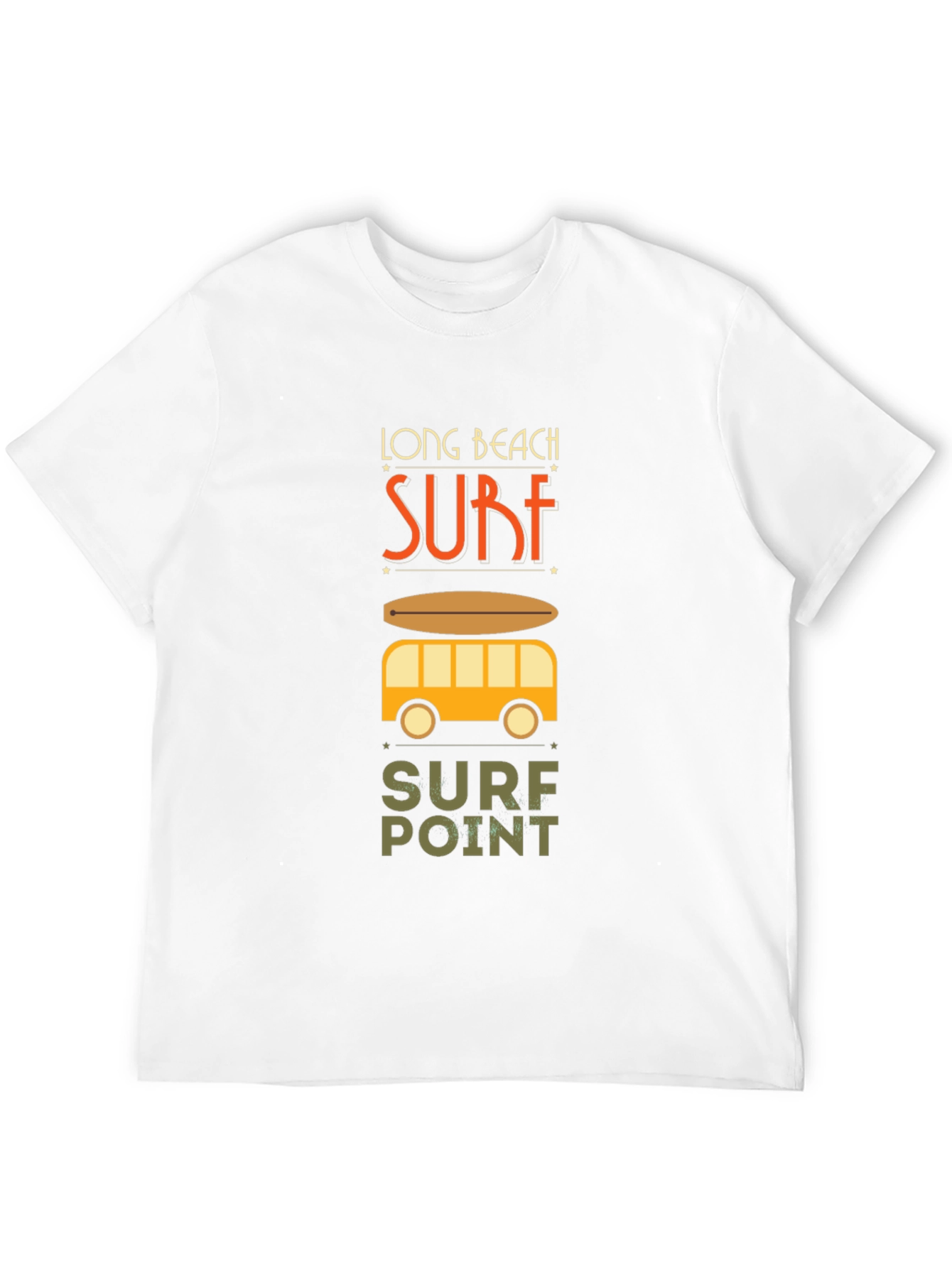 Long Beach Surf T-Shirt - Surfboard Beach Van Tee