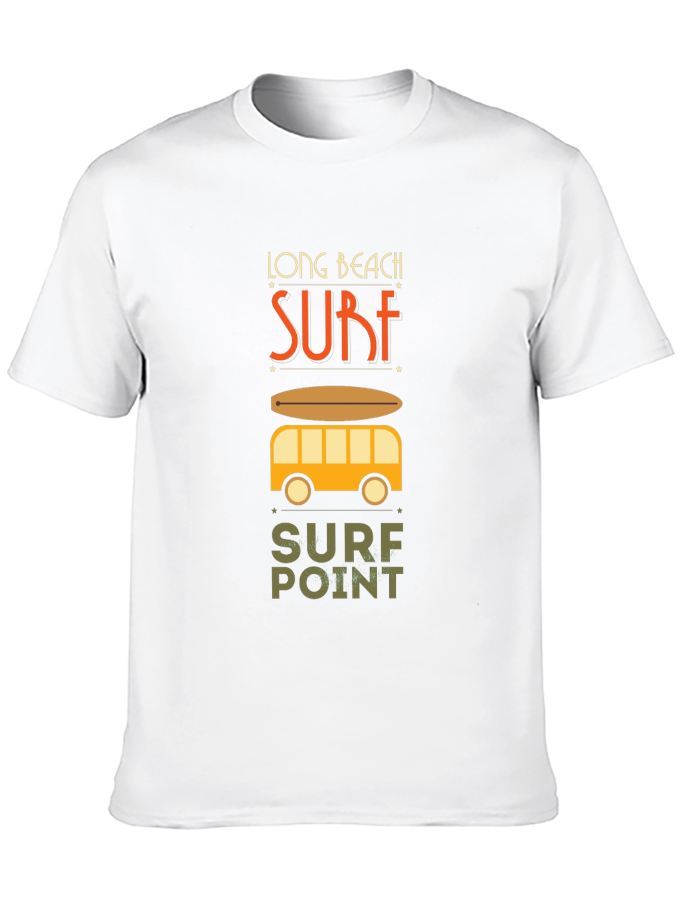 Long Beach Surf T-Shirt - Surfboard Beach Van Tee