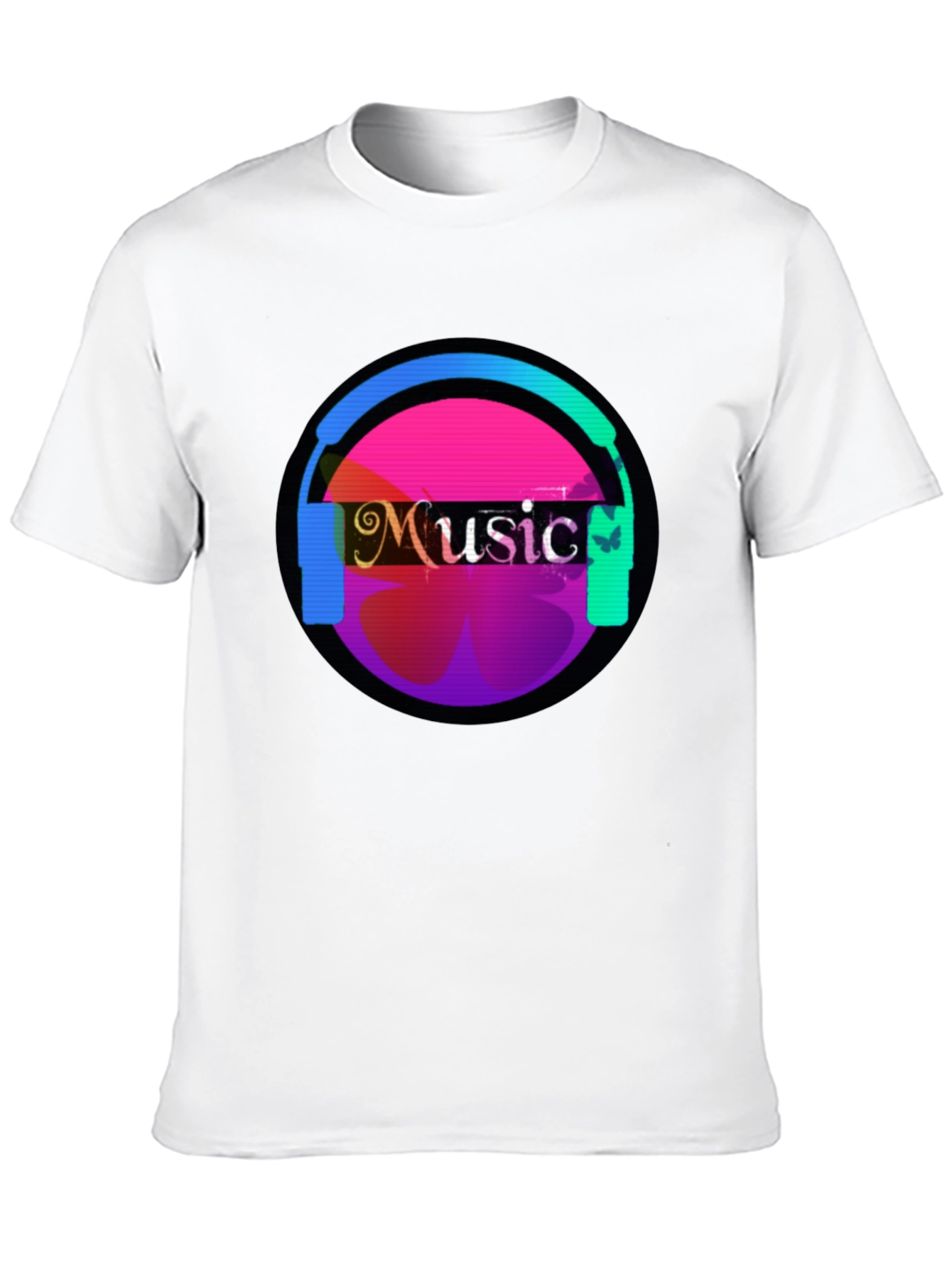 Music Headphone Graphic Tee - Casual Comfort