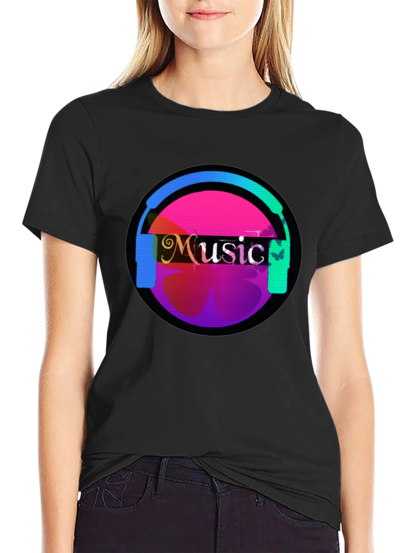 Music Headphone Graphic Tee - Casual Comfort