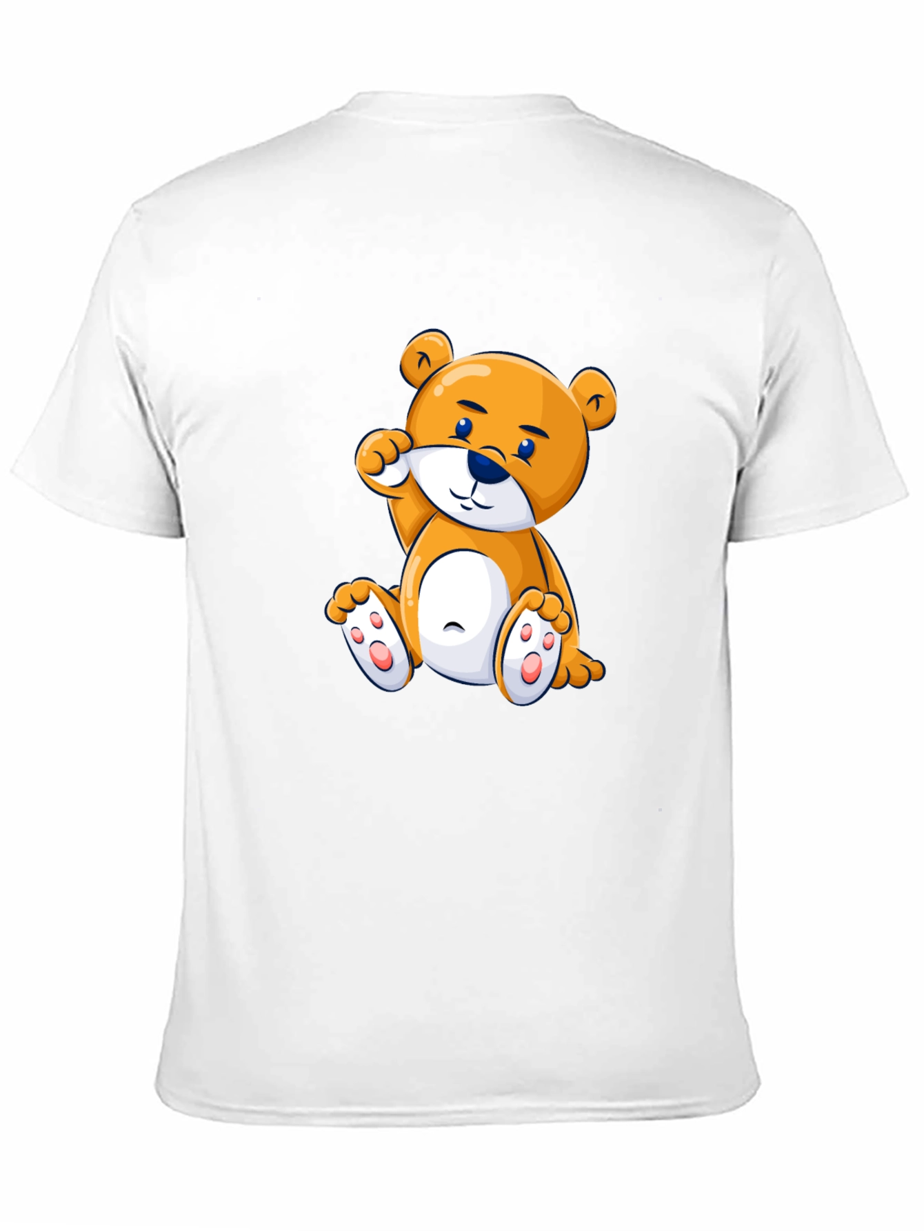 Cute Cartoon Bear Black T-Shirt