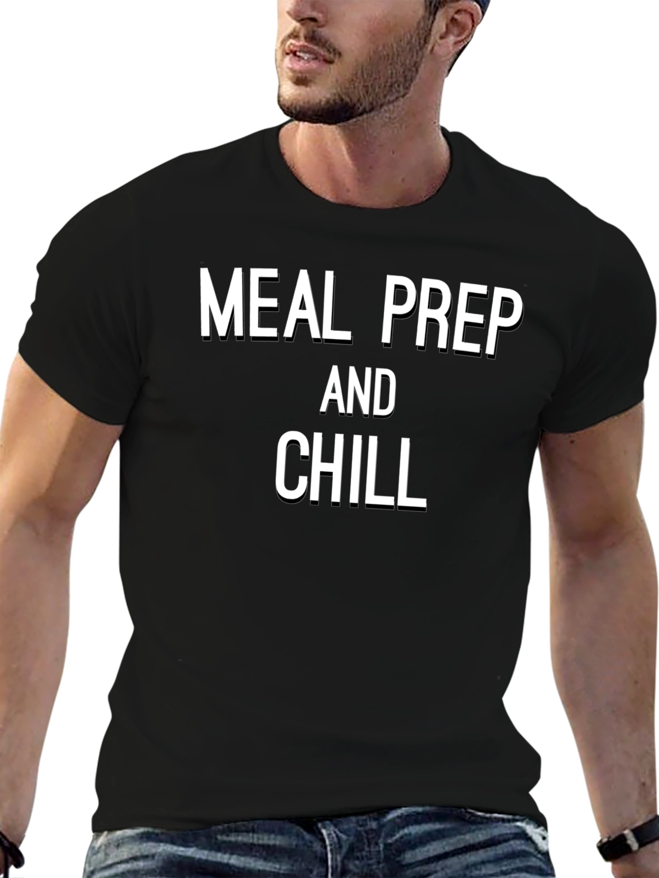 Meal Prep and Chill T-Shirt - Black