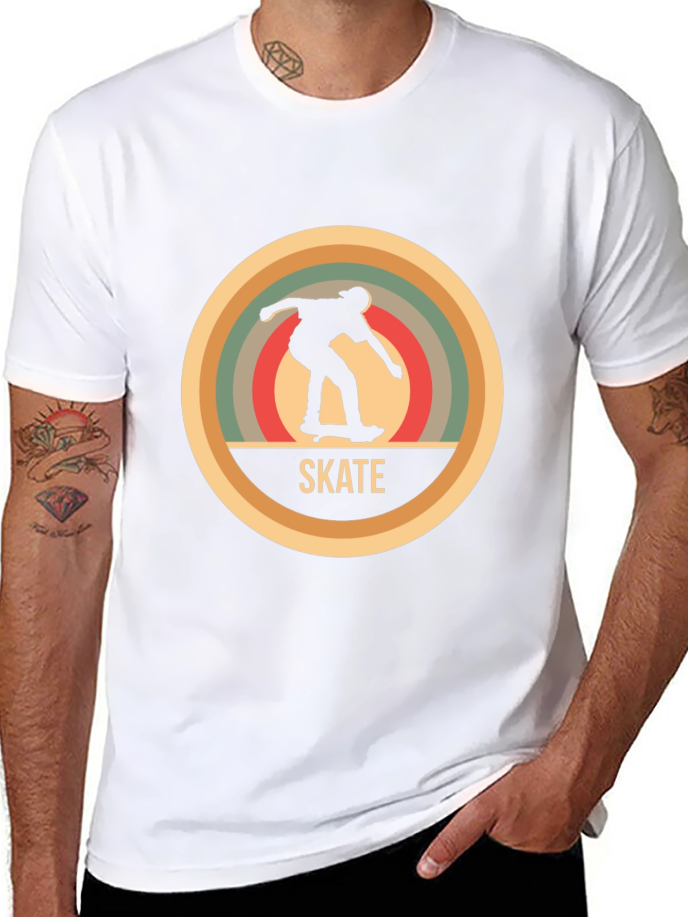 Retro Skate T-Shirt - Stylish Skateboarder Tee