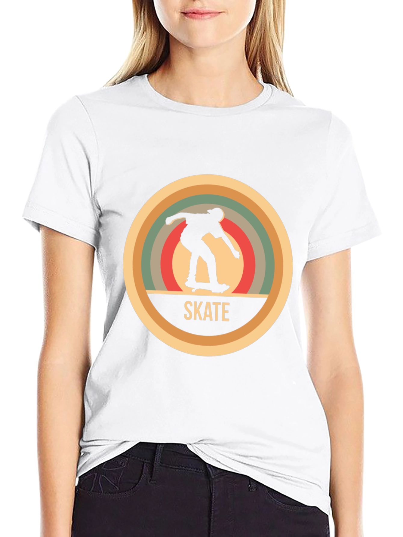 Retro Skate T-Shirt - Stylish Skateboarder Tee
